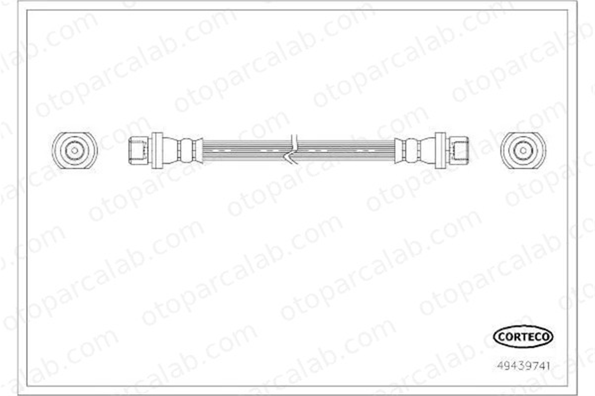 MAHER 13580 Fren Hortumu Arka Sağ veya Sol CITROËN C1 II PEUGEOT 108 1612138780 90947W2062