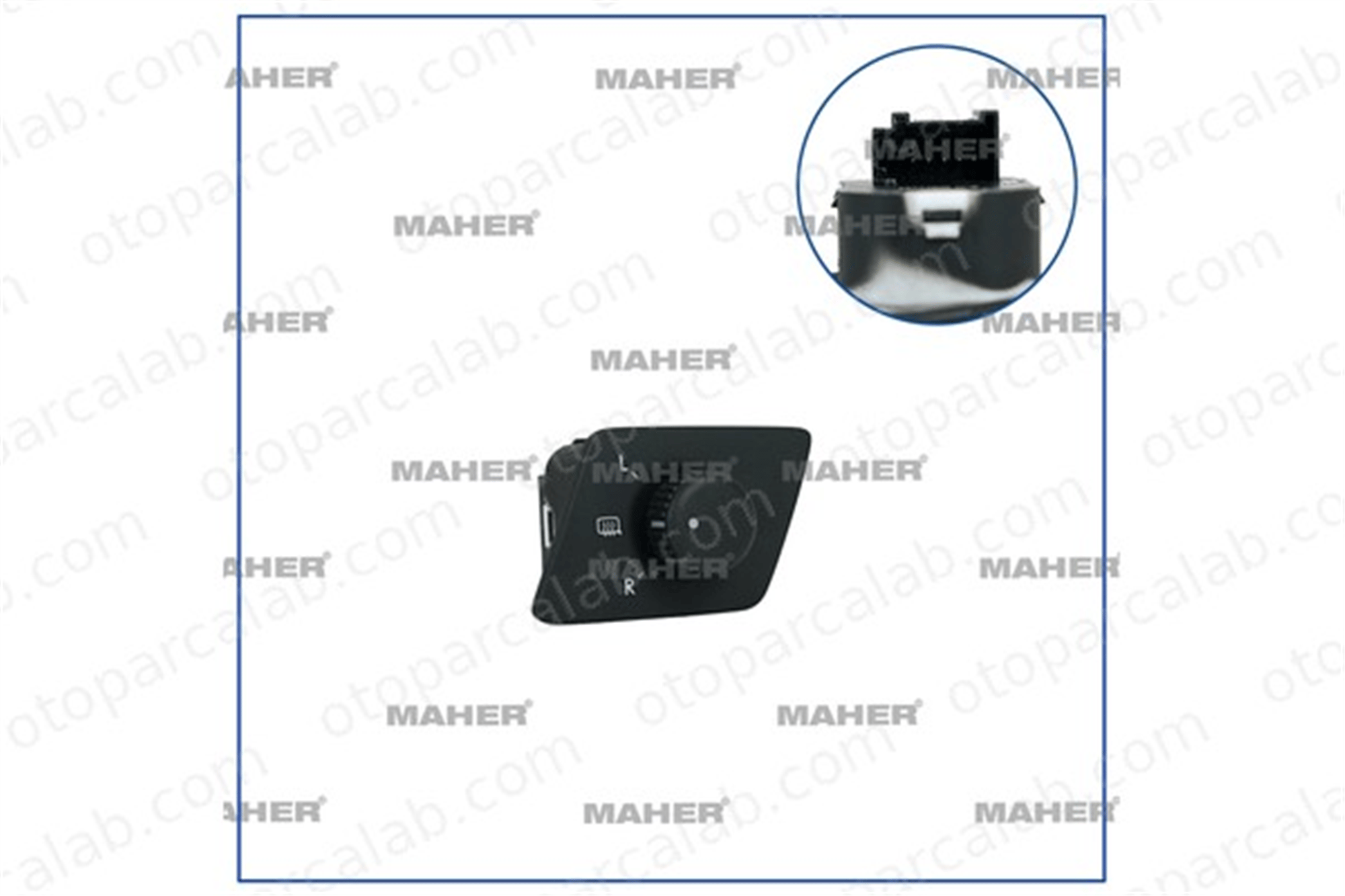 MAHER 15912 Ayna Kumanda Düğmesi VW POLO POLO IV Sedan 6Q1959565D