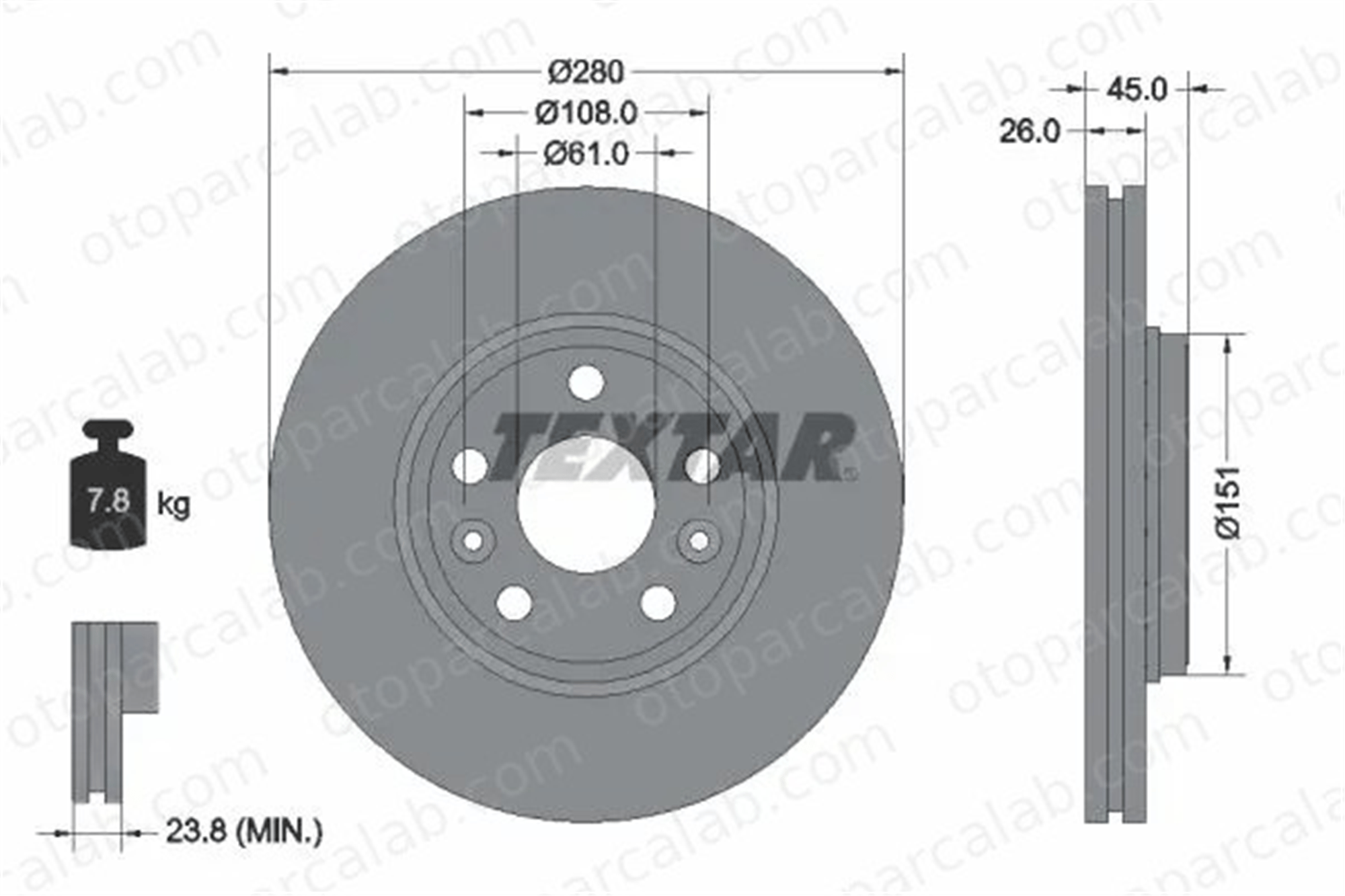 MAHER 16731 Fren Disk Ayna Ön Sağ ve Sol RENAULT KANGOO / GRAND KANGOO II KANGOO Express 7701209989 4154210412