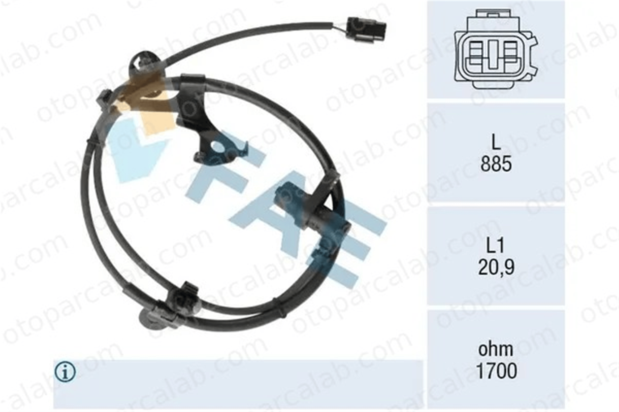 MAHER 18080 Abs Sensörü Ön Sağ TOYOTA YARIS VERSO YARIS 8954252010 489552010