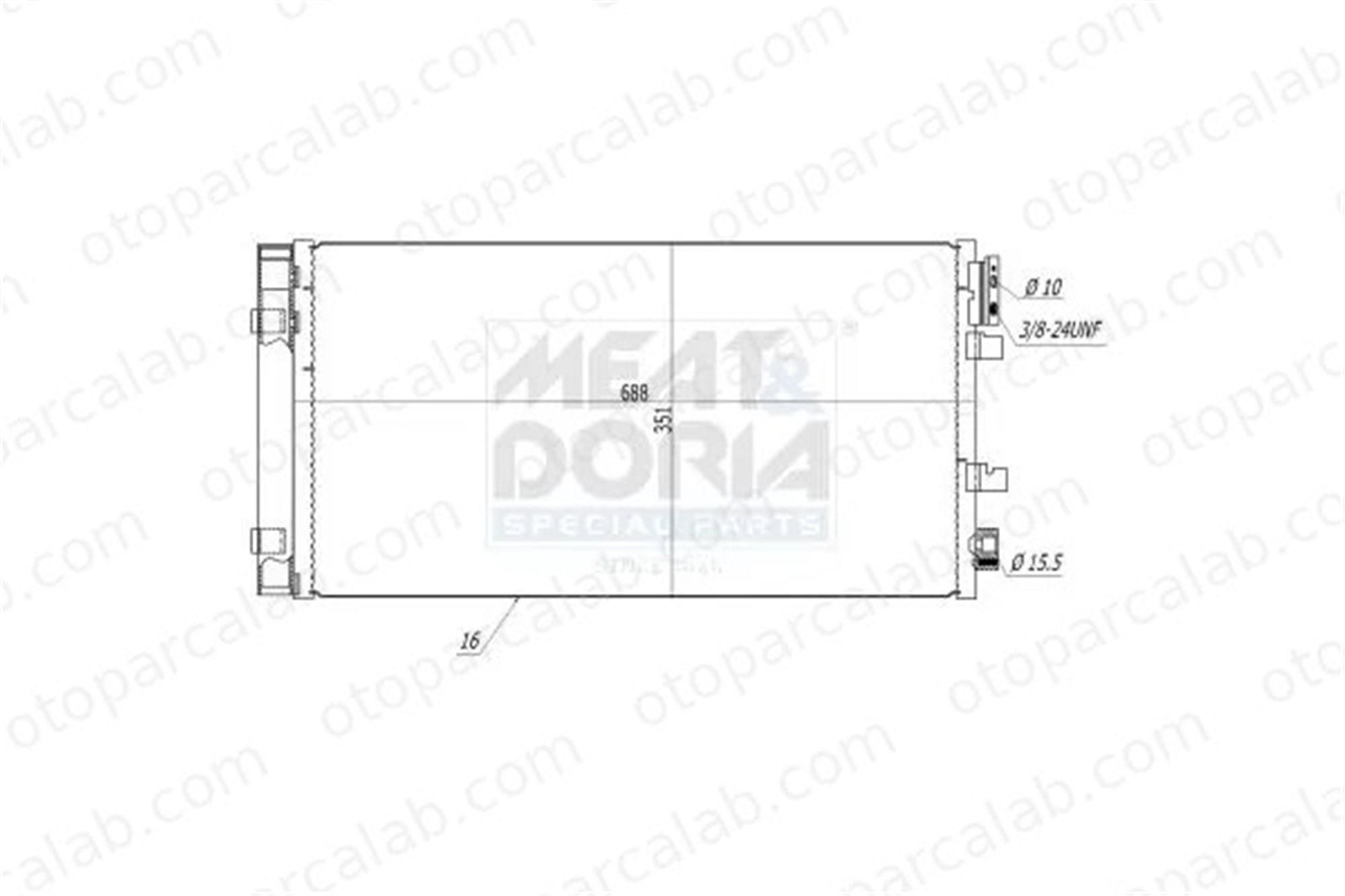 MAHER 18859 Klima Radyatörü RENAULT MEGANE III Coupe MEGANE III Grandtour 921000005R 921009956R