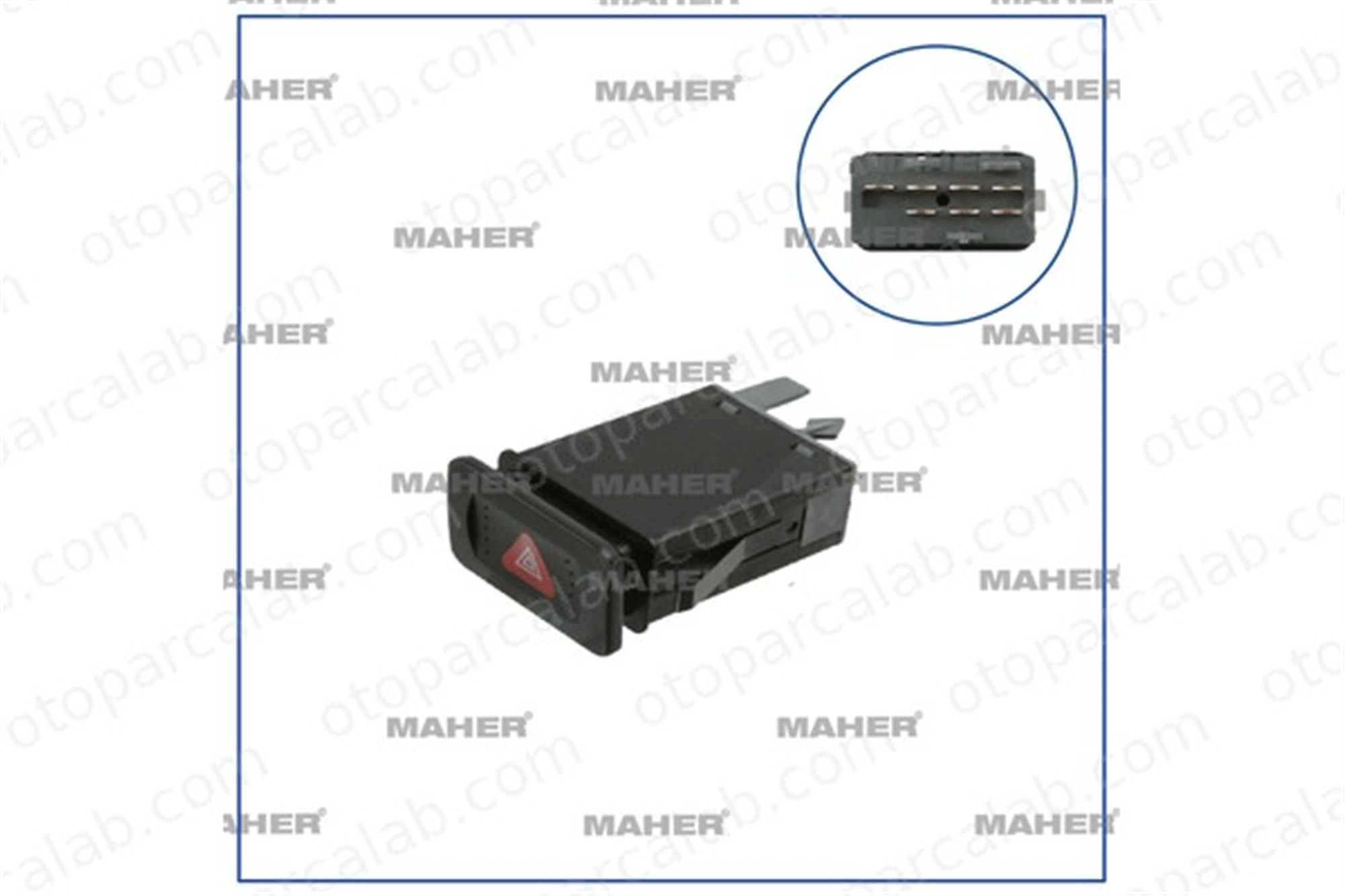 MAHER 22673 Dörtlü Flaşör Düğmesi VW BORA I GOLF IV 1J0953235J 1J0953235