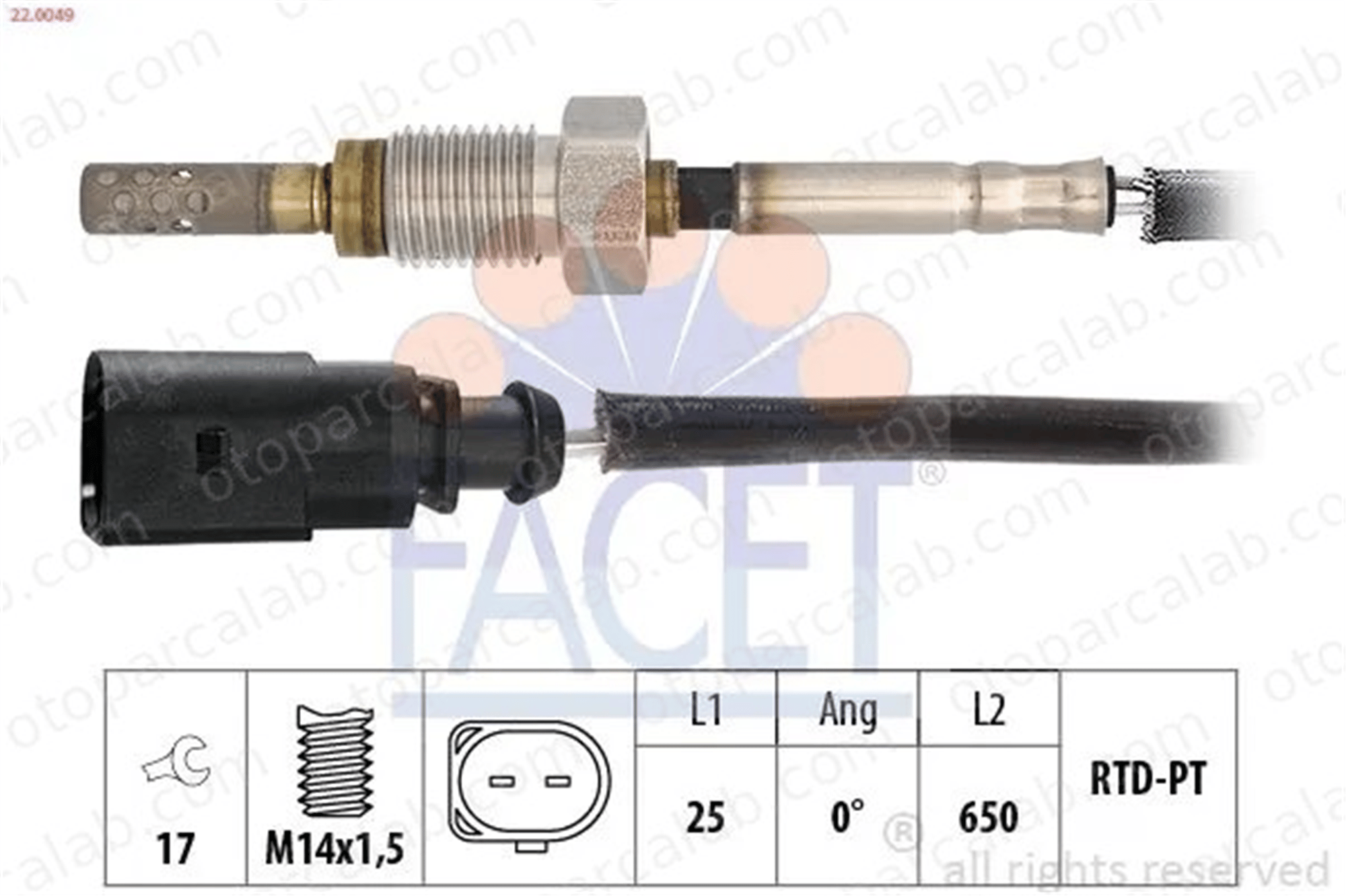 MAHER 22863 Egzoz Sıcaklık Sensörü VW CRAFTER 30-50 Panelvan/Van CRAFTER 30-50 Platform şasi 3L906088JL 3L906088DC