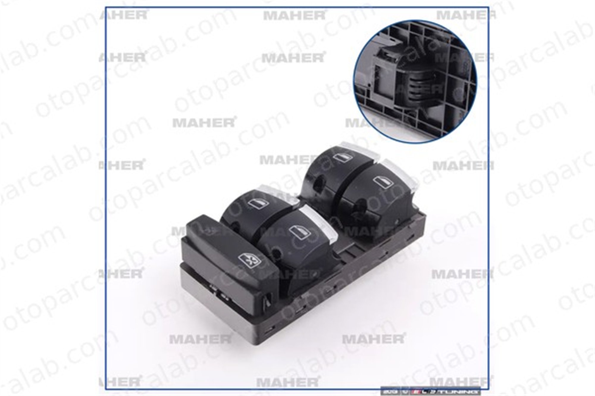 MAHER 35840 Cam Açma Düğmesi Ön Sağ AUDI A3 Q7 4F0959851H5PR 4F0959851H