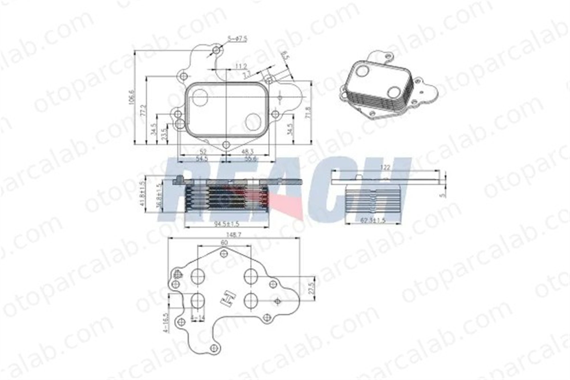 MAHER 37103 Motor Yağ Soğutucu CITROËN BERLINGO Kasa/büyük limuzin PEUGEOT 2008 II 9839253380 3553445