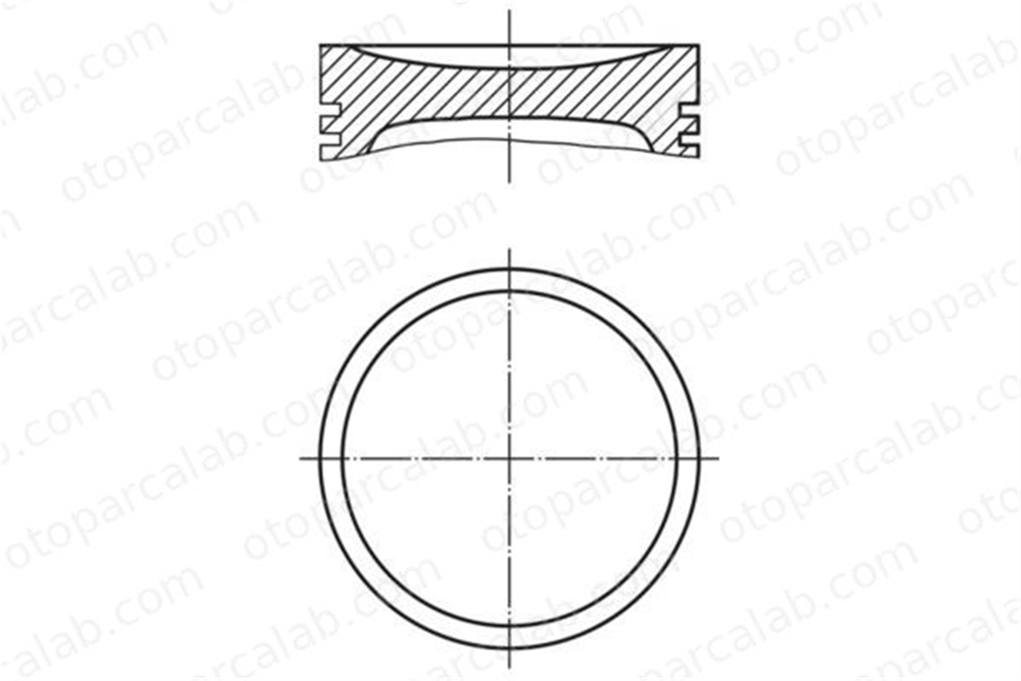 MAHLE 034 54 03 Piston (80.51MM-STD) AUDI 80 B1 Sedan VW SCIROCCO 49107091AF 049107091AF