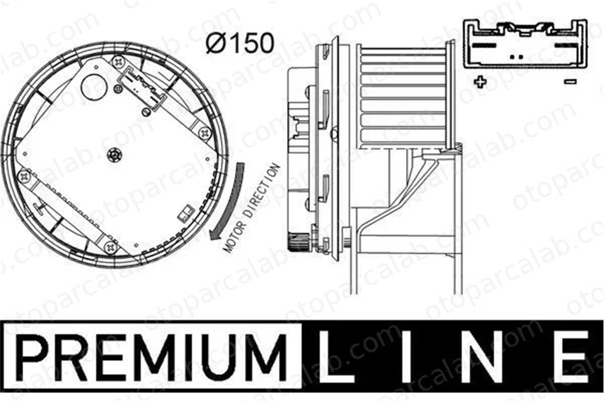 MAHLE AB 263 000P Kalorifer Motoru FORD FOCUS II VOLVO S40 II 3M5H18456CB 3M5H18456CC