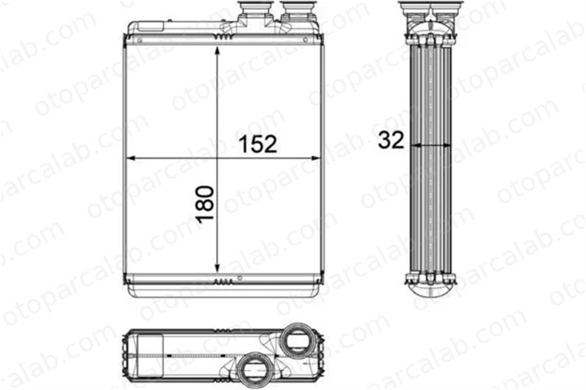 MAHLE AH 190 000P Kalorifer Radyatörü CITROËN DS3 C3 II 6448V3