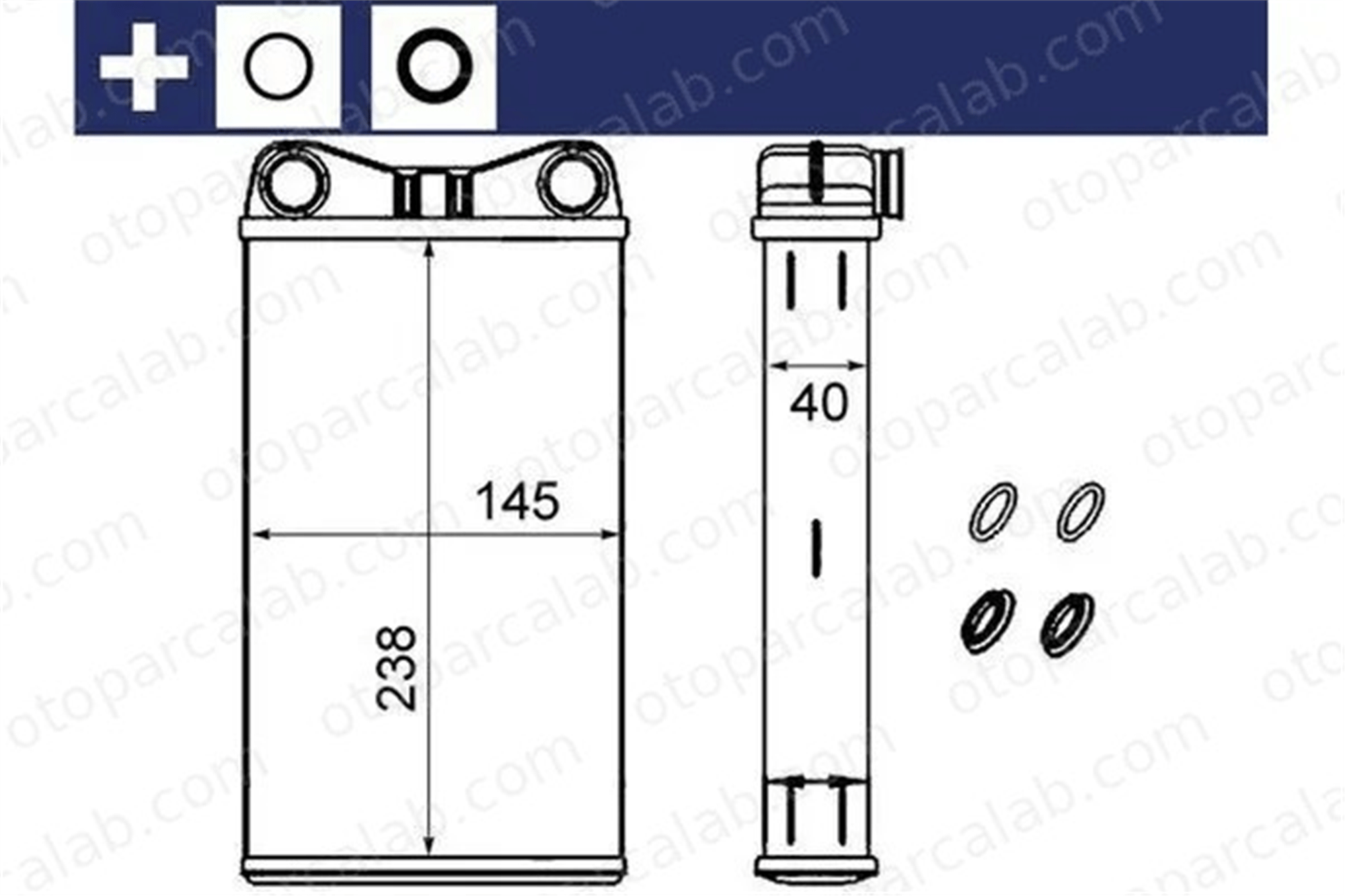 MAHLE AH 239 000S Kalorifer Radyatörü AUDI A4 B7 A4 B7 Avant 8E2820031
