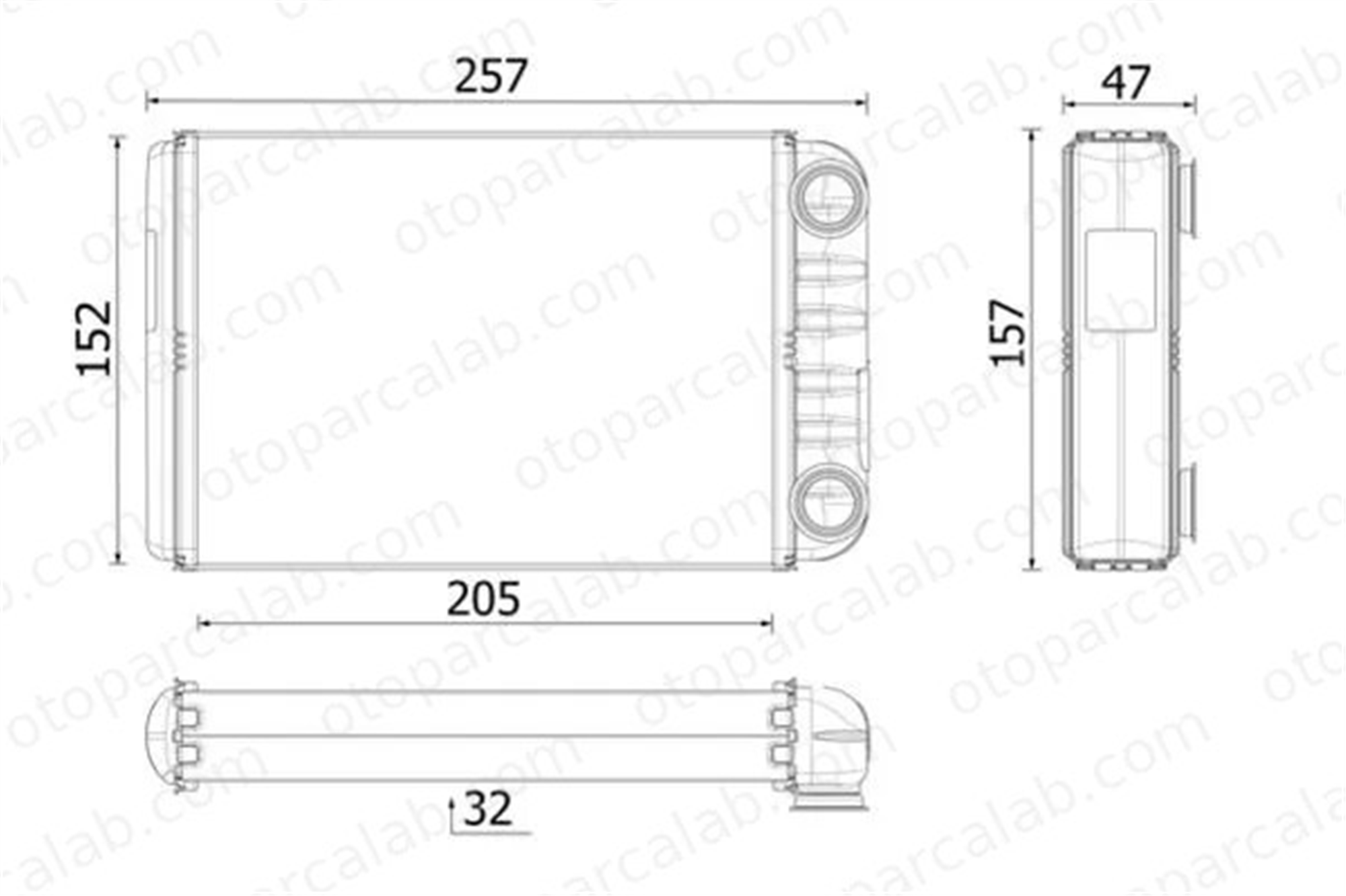 MAHLE AH 258 000P Kalorifer Radyatörü OPEL ASTRA J ASTRA K 1618297 13287939