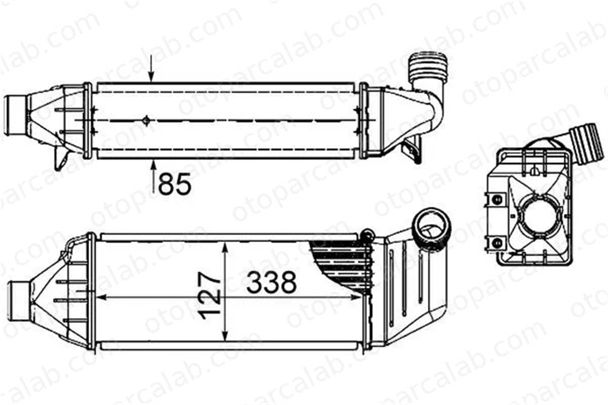 MAHLE CI 424 000S Turbo Radyatörü FORD MONDEO II MONDEO II Sedan 1056493 1025160