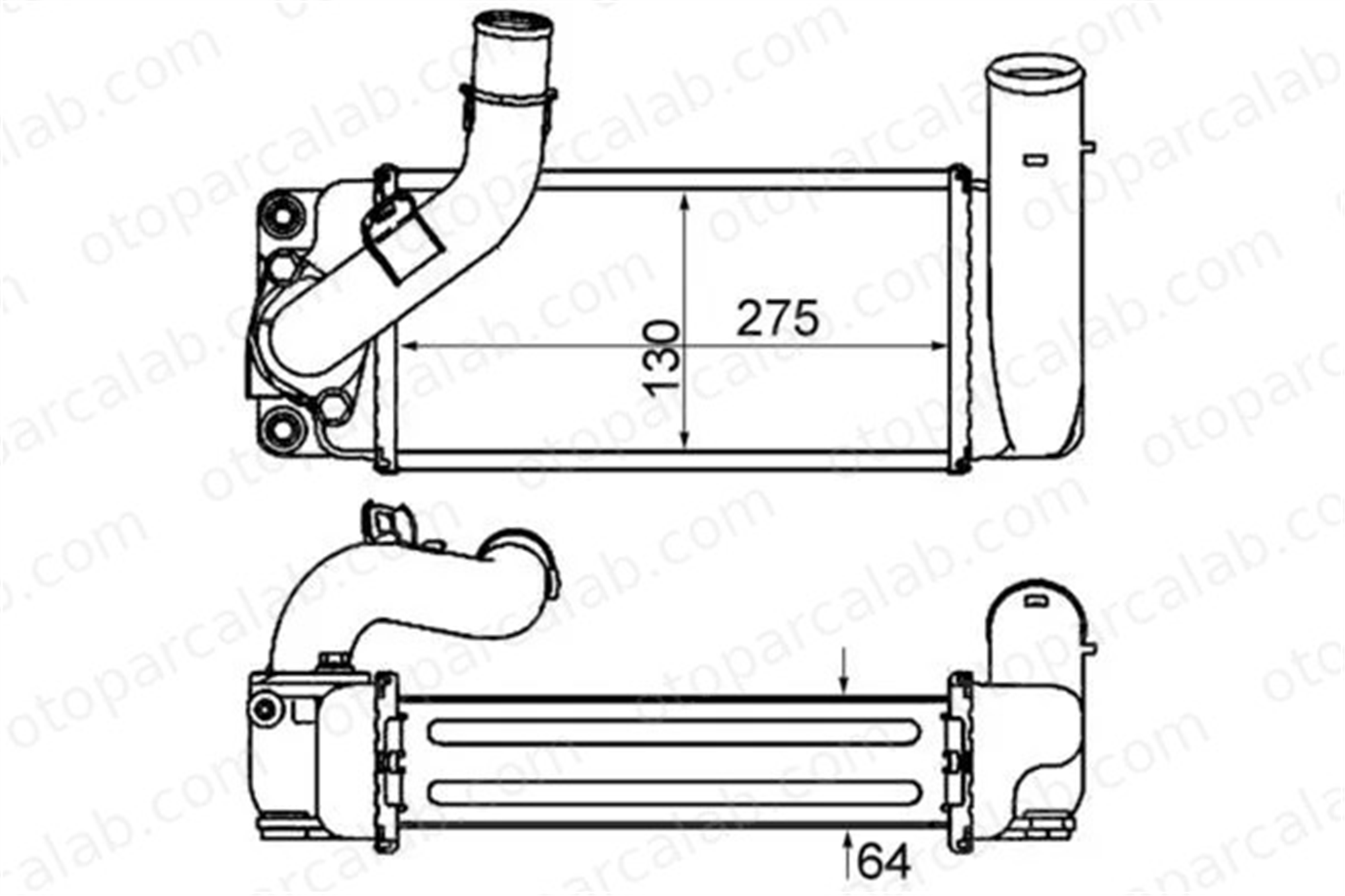 MAHLE CI 461 000P Turbo Radyatörü TOYOTA URBAN CRUISER VERSO S 179000N010 179000N030