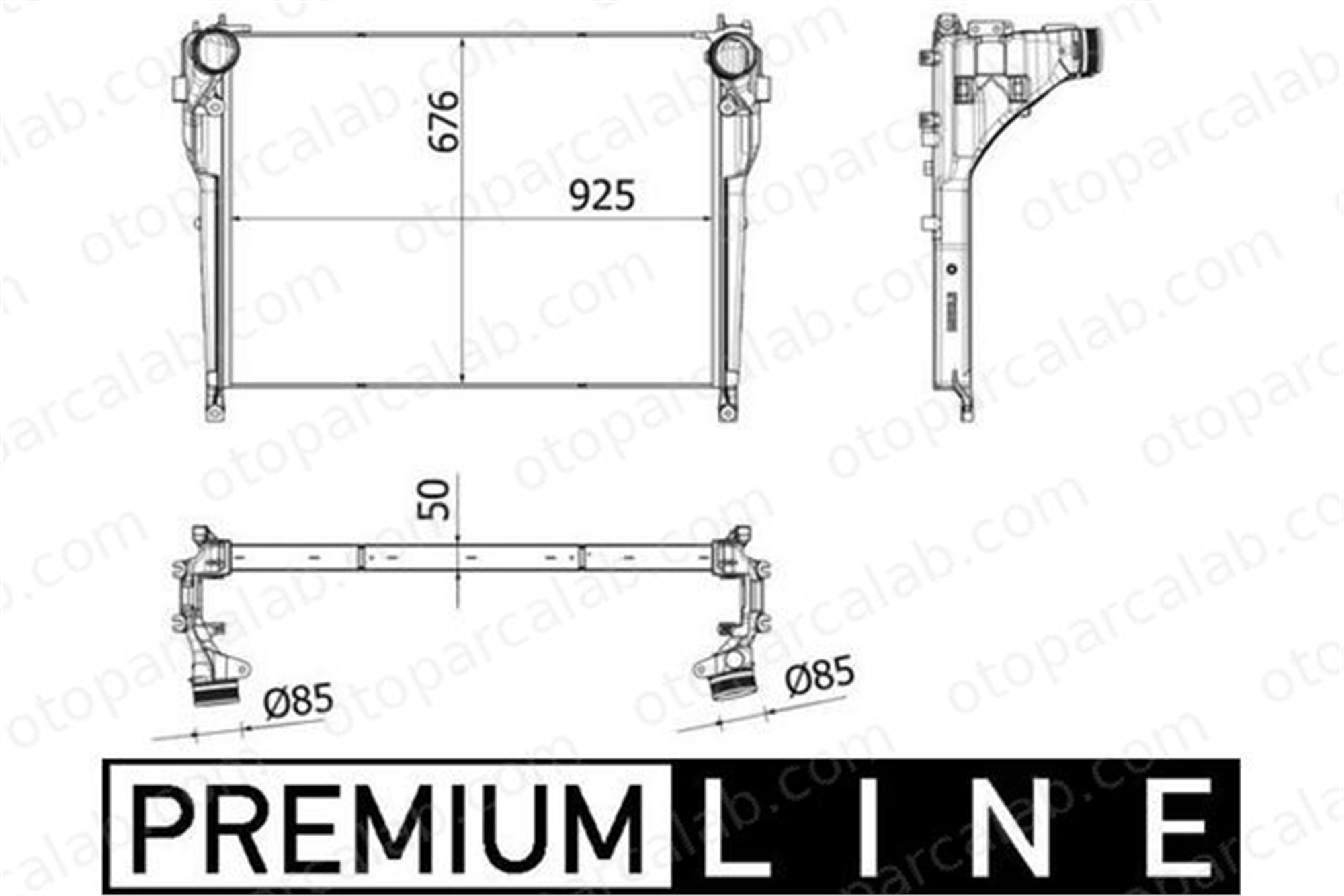 MAHLE CI 537 000P Turbo Radyatörü MERCEDES-BENZ AROCS ACTROS MP4 / MP5 A961500030 9615000302