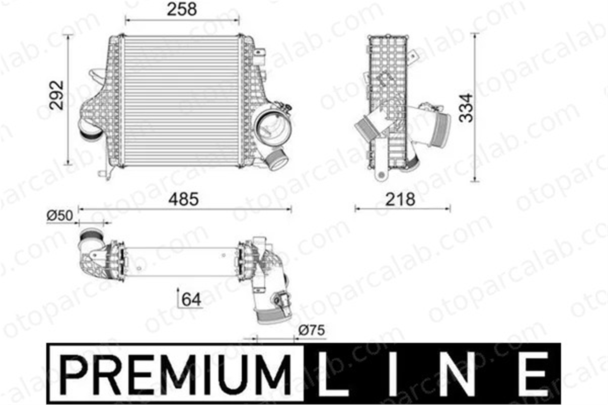 MAHLE CI 640 000P Turbo Radyatörü AUDI Q7 PORSCHE CAYENNE CI640000P 4M0145803AH