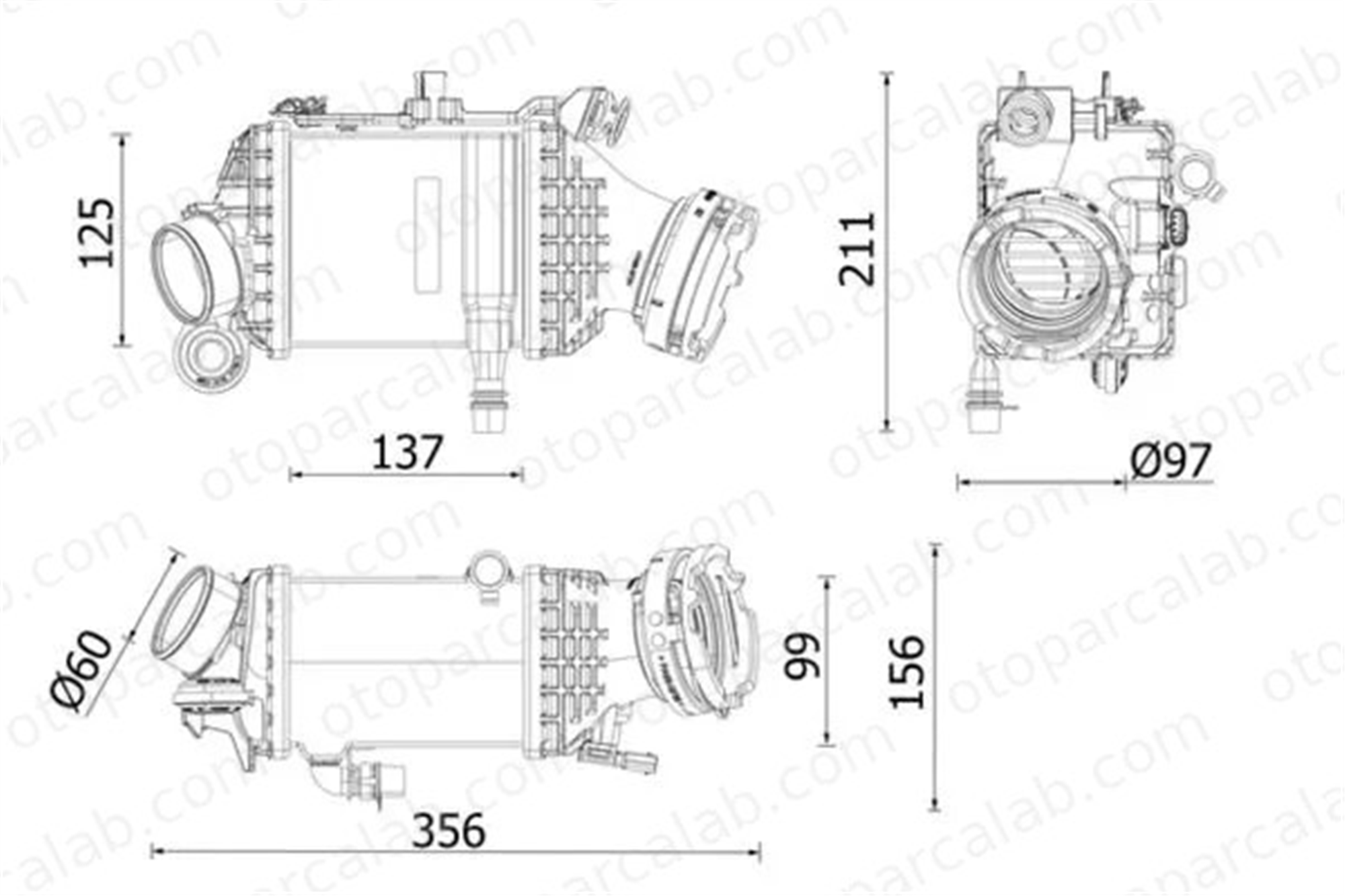 MAHLE CI 659 000P Turbo Radyatörü BMW 7 5 CI659000P 17518619390