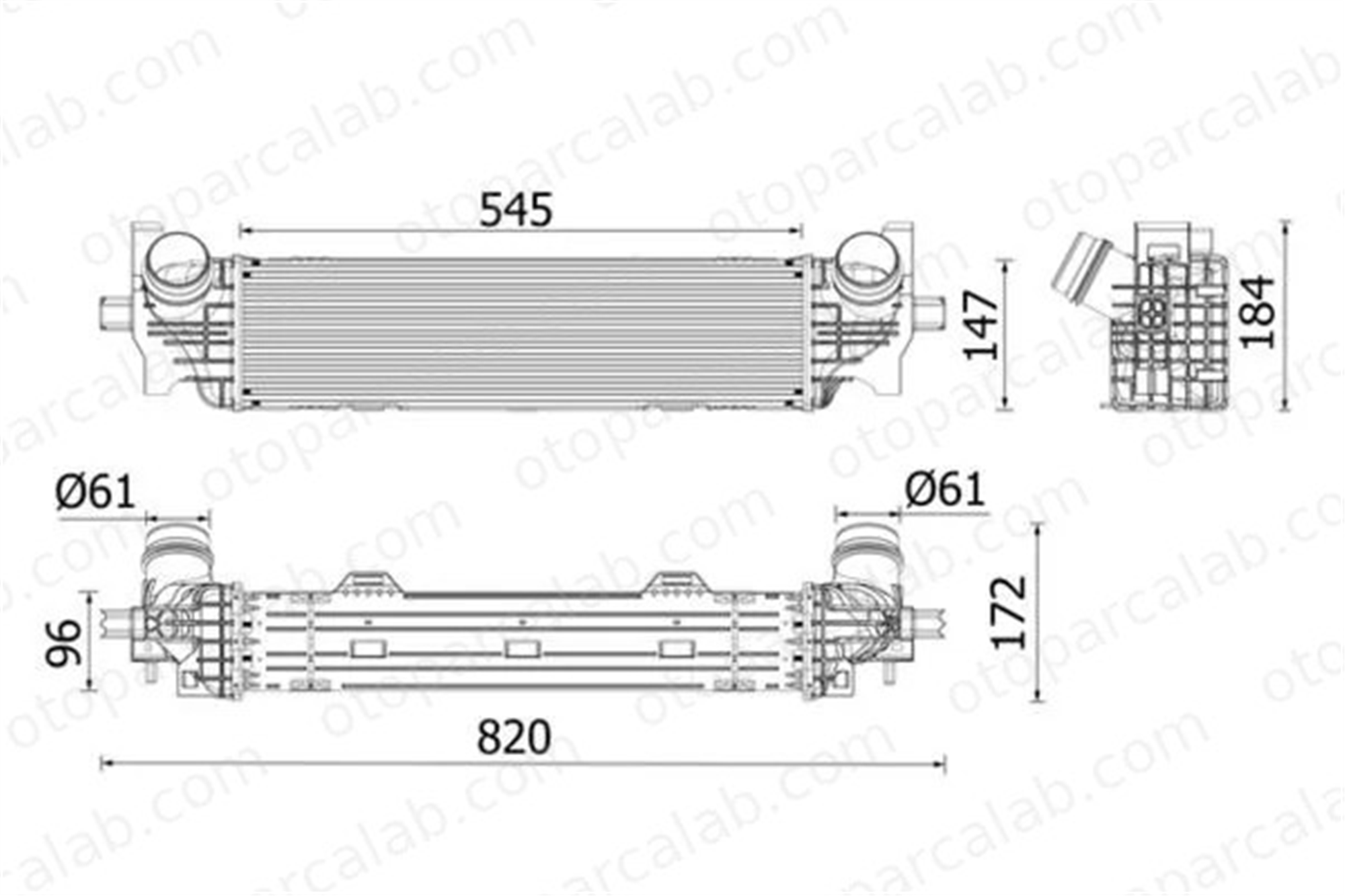 MAHLE CI 660 000P Turbo Radyatörü BMW 5 Touring 5 17518576509 8576509