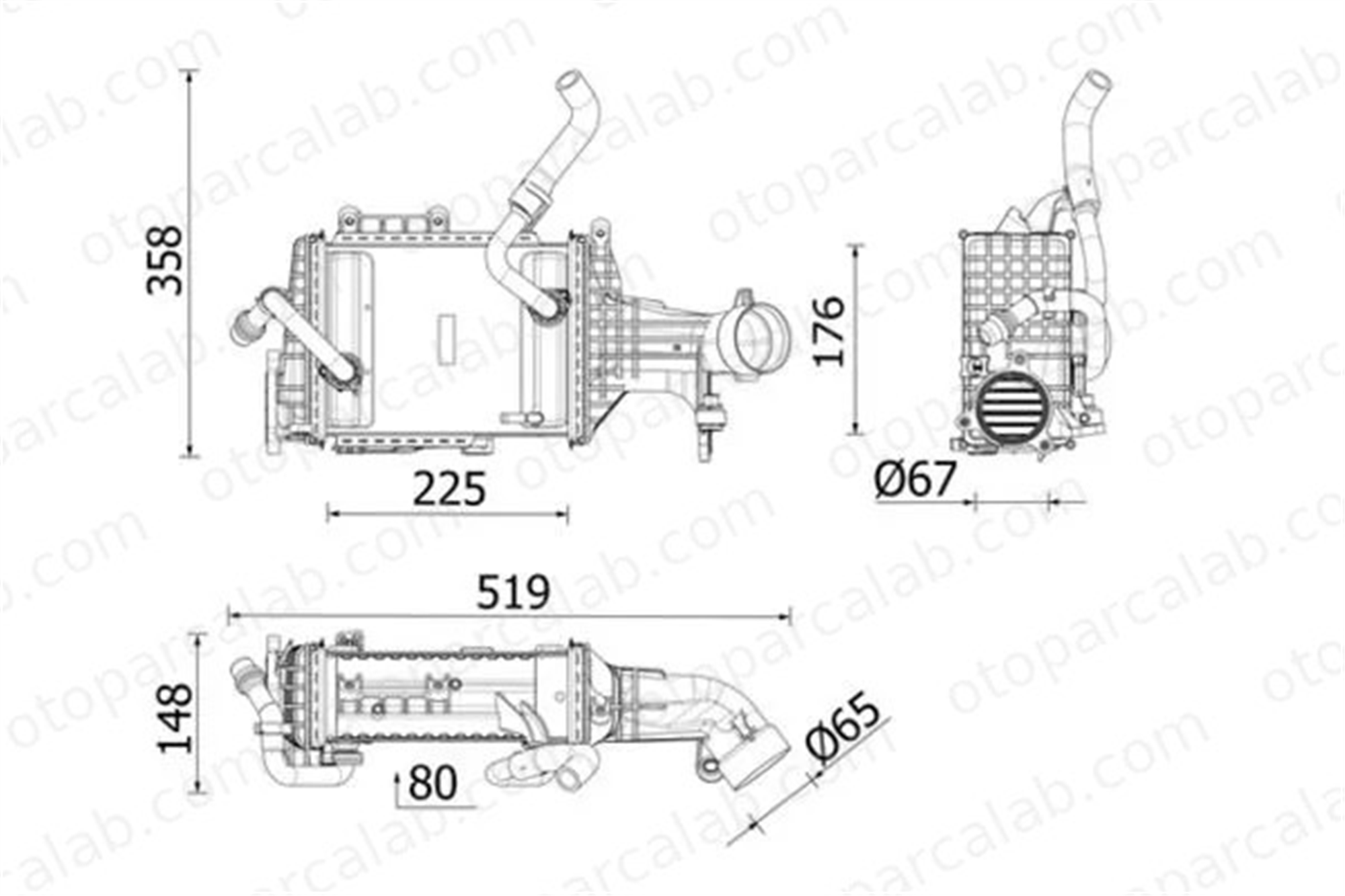MAHLE CI 665 000P Turbo Radyatörü MERCEDES-BENZ CLS E-SERISI CI665000P 6560902100