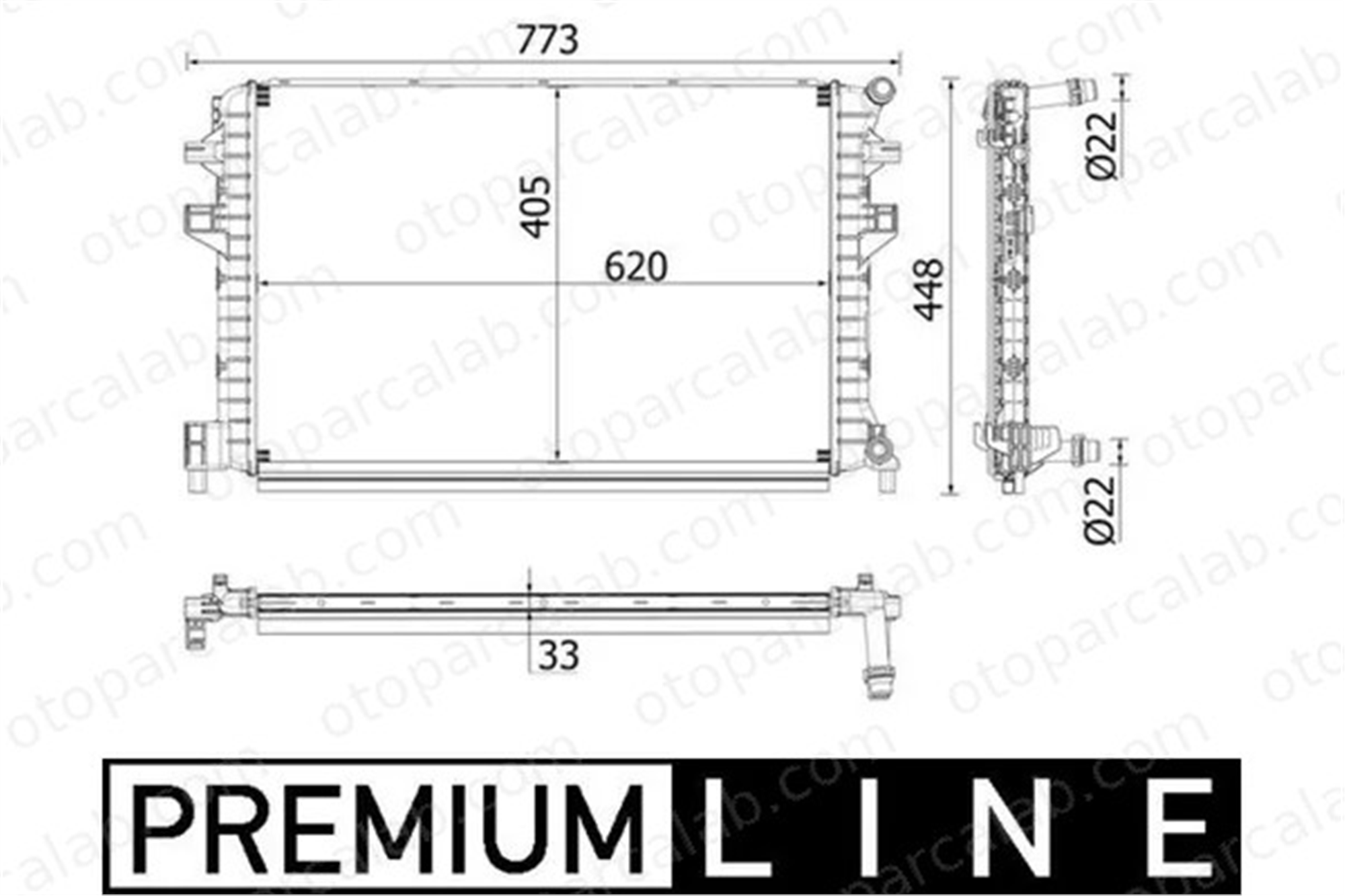 MAHLE CIR 34 000P Su Radyatörü VW GOLF VII SEAT LEON ST 5Q0121251ED 5Q0121251EJ