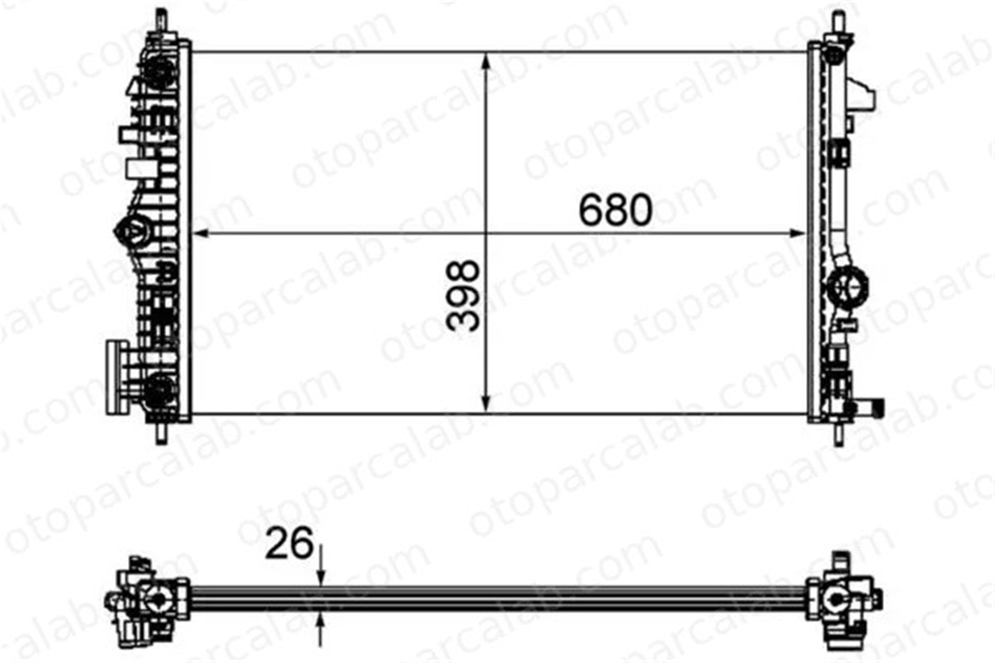 MAHLE CR 1103 000P Su Radyatörü OPEL INSIGNIA A INSIGNIA A Sports Tourer 1300290 13241724