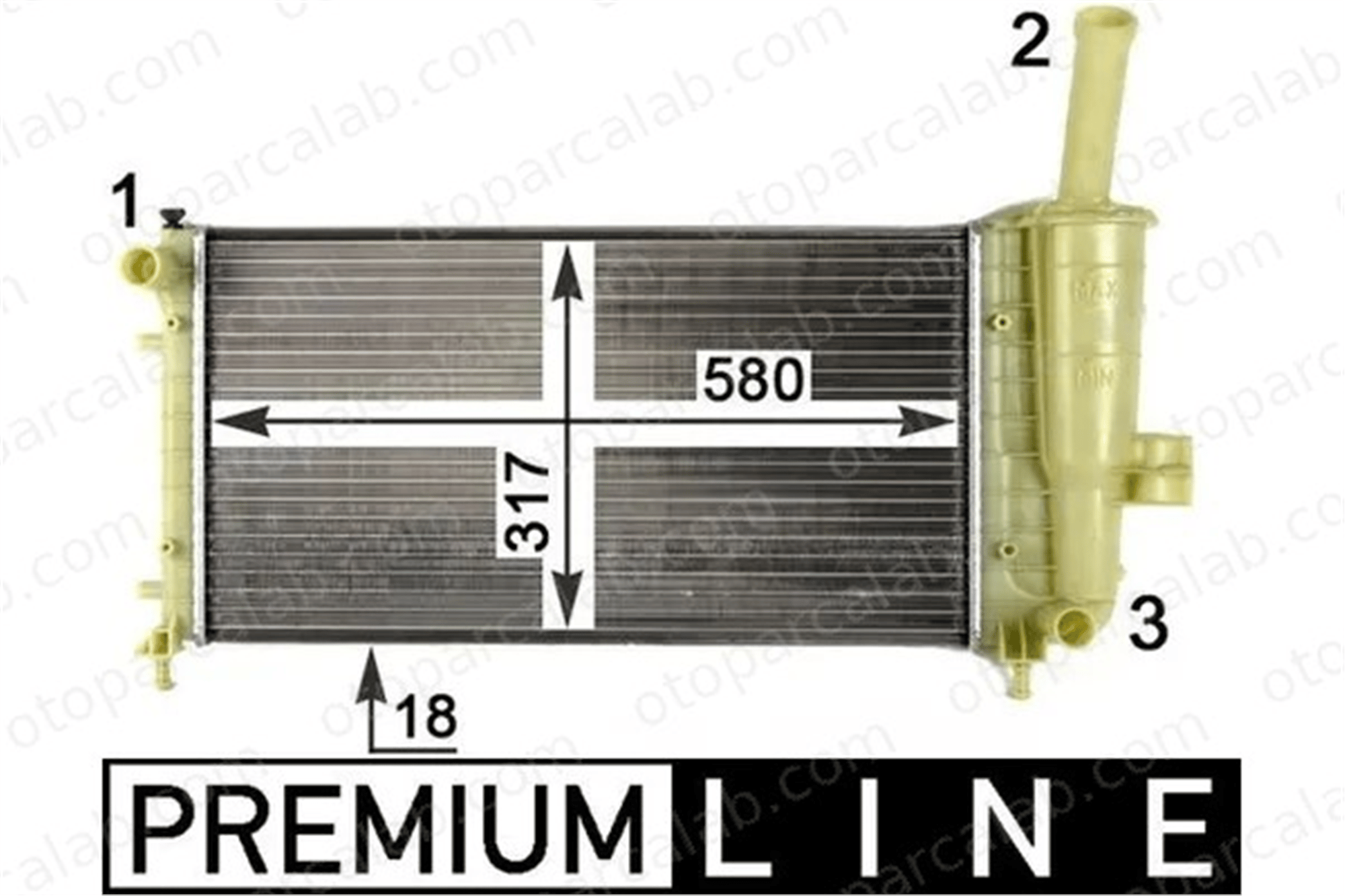 MAHLE CR 1108 000P Su Radyatörü FIAT PUNTO PUNTO Kasa/eğik arka 25310 29010