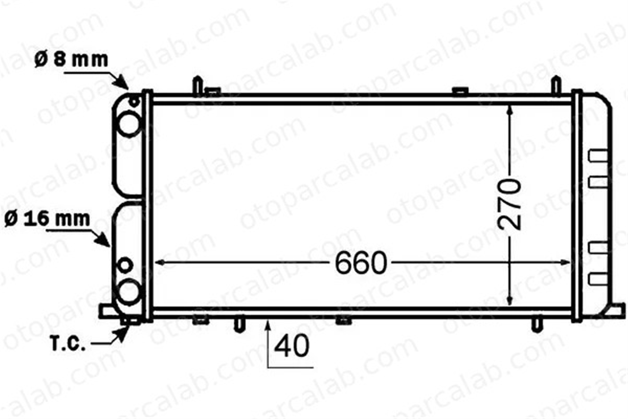 MAHLE CR 140 000S Su Radyatörü AUDI 100 C3 Avant 100 C3 Sedan 1367533080 431121251B