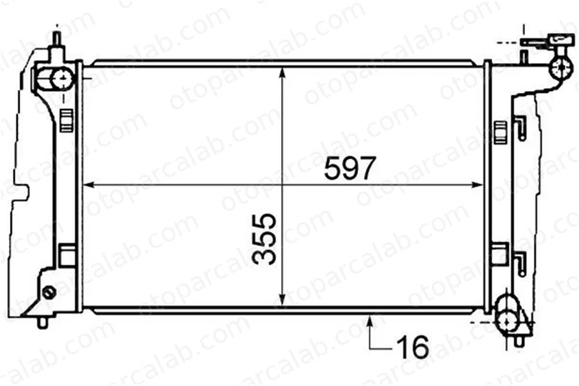 MAHLE CR 1527 000S Su Radyatörü TOYOTA COROLLA Sedan AVENSIS 164000D220