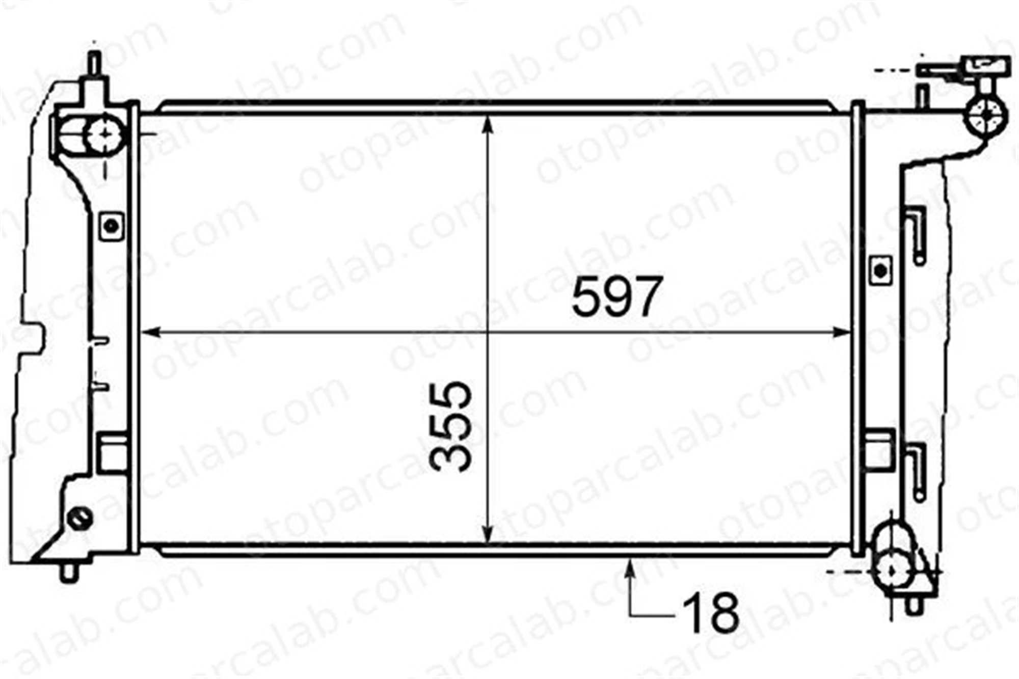 MAHLE CR 1558 000S Su Radyatörü TOYOTA COROLLA Sedan COROLLA 1640021160 1640021180