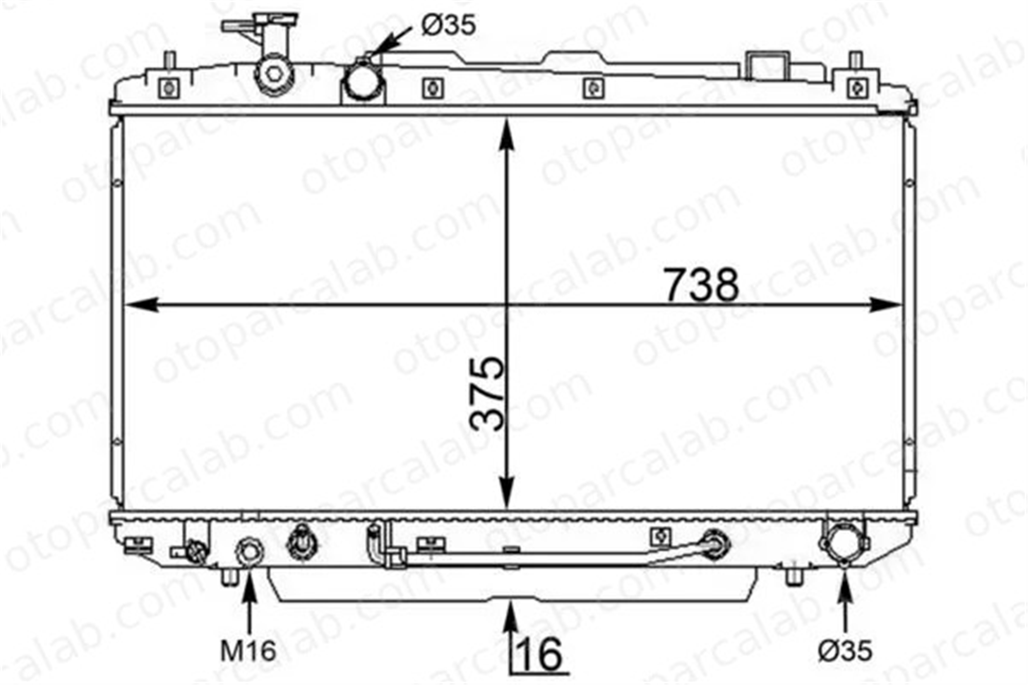 MAHLE CR 1568 000S Su Radyatörü TOYOTA RAV 4 II 1155010701 1640028130