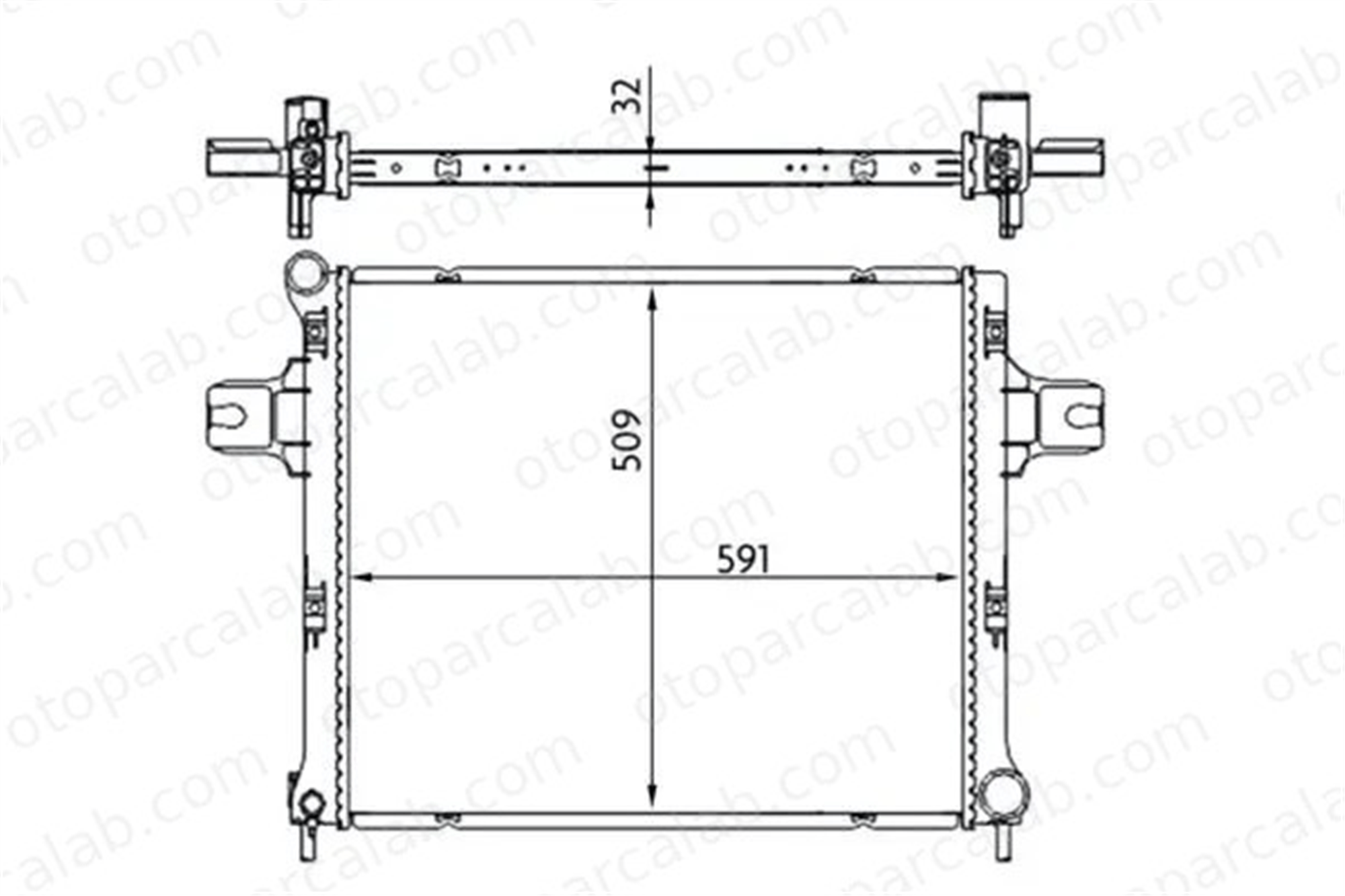 MAHLE CR 1696 000S Su Radyatörü JEEP GRAND CHEROKEE III COMMANDER VAN 1265004003 1265004103