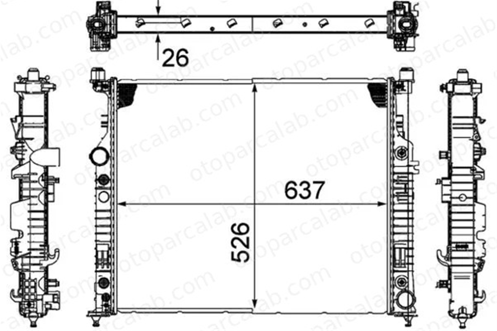 MAHLE CR 1705 000P Su Radyatörü MERCEDES-BENZ R-SERISI M-SERISI 17700 52D10