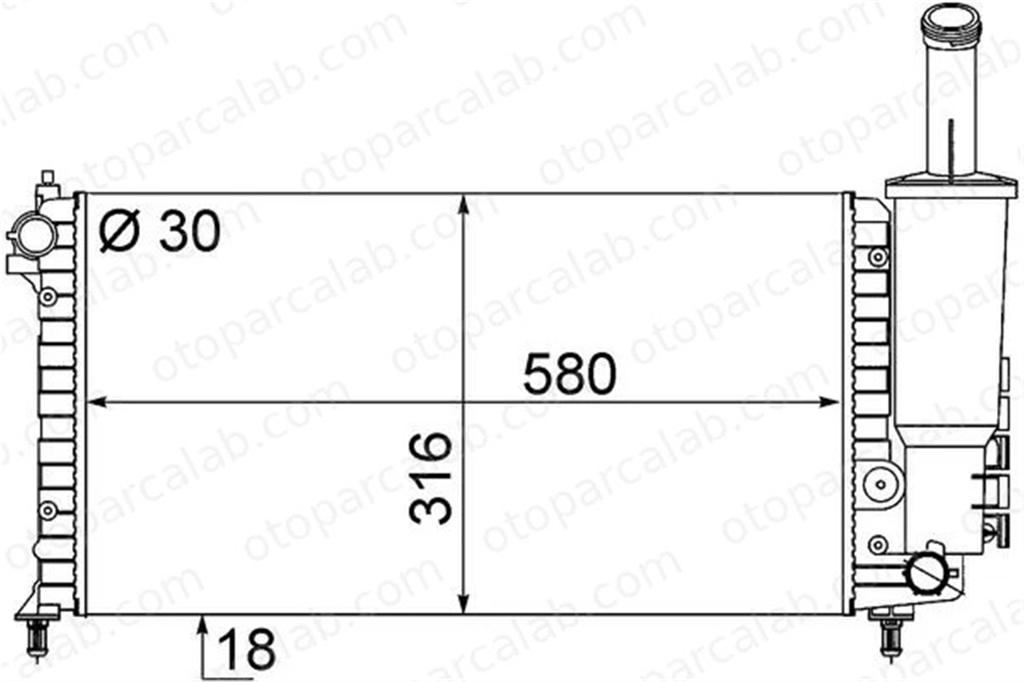 MAHLE CR 1745 000S Su Radyatörü FIAT PUNTO PUNTO Kasa/eğik arka 46827082 0000046827082