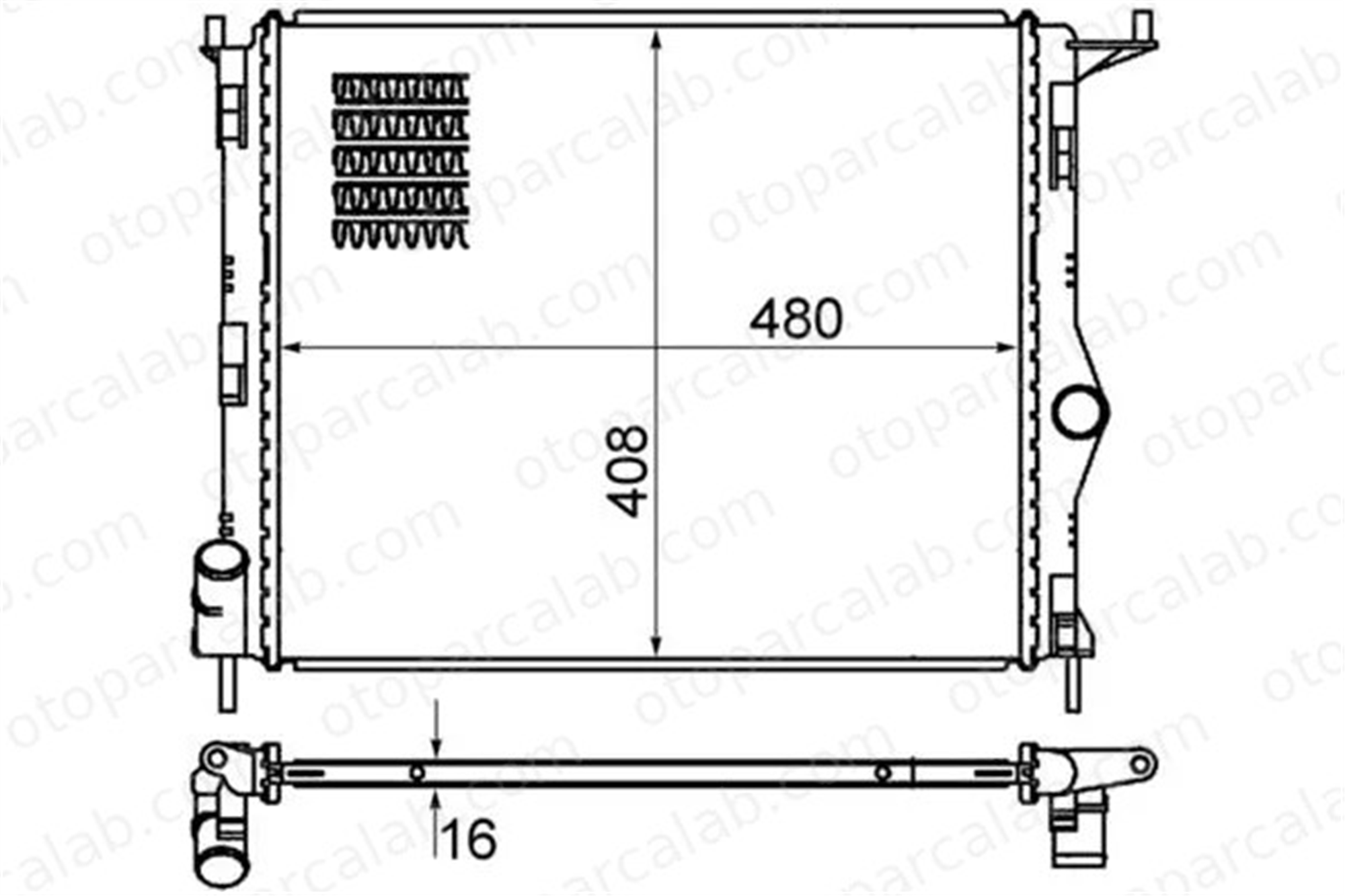 MAHLE CR 1765 000S Su Radyatörü DACIA SANDERO LOGAN 17118672104 8200735038