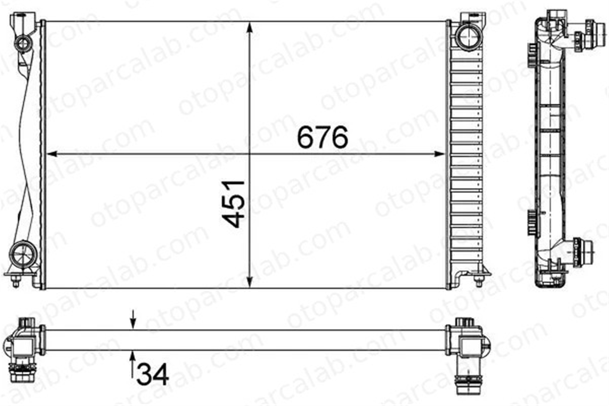 MAHLE CR 1861 000S Su Radyatörü AUDI A6 C6 A6 C6 Avant 4154953 4341510