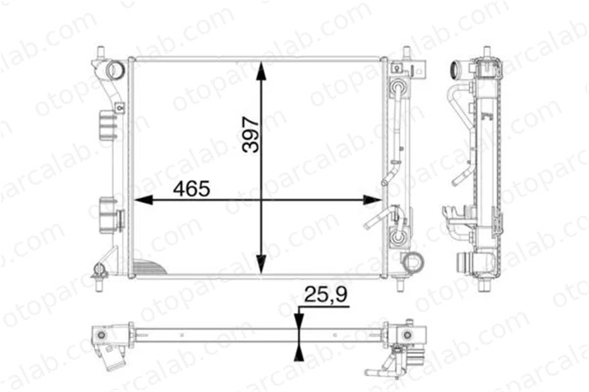 MAHLE CR 1970 000P Su Radyatörü HYUNDAI i30 i30 Coupe 9015001800 25310A2000