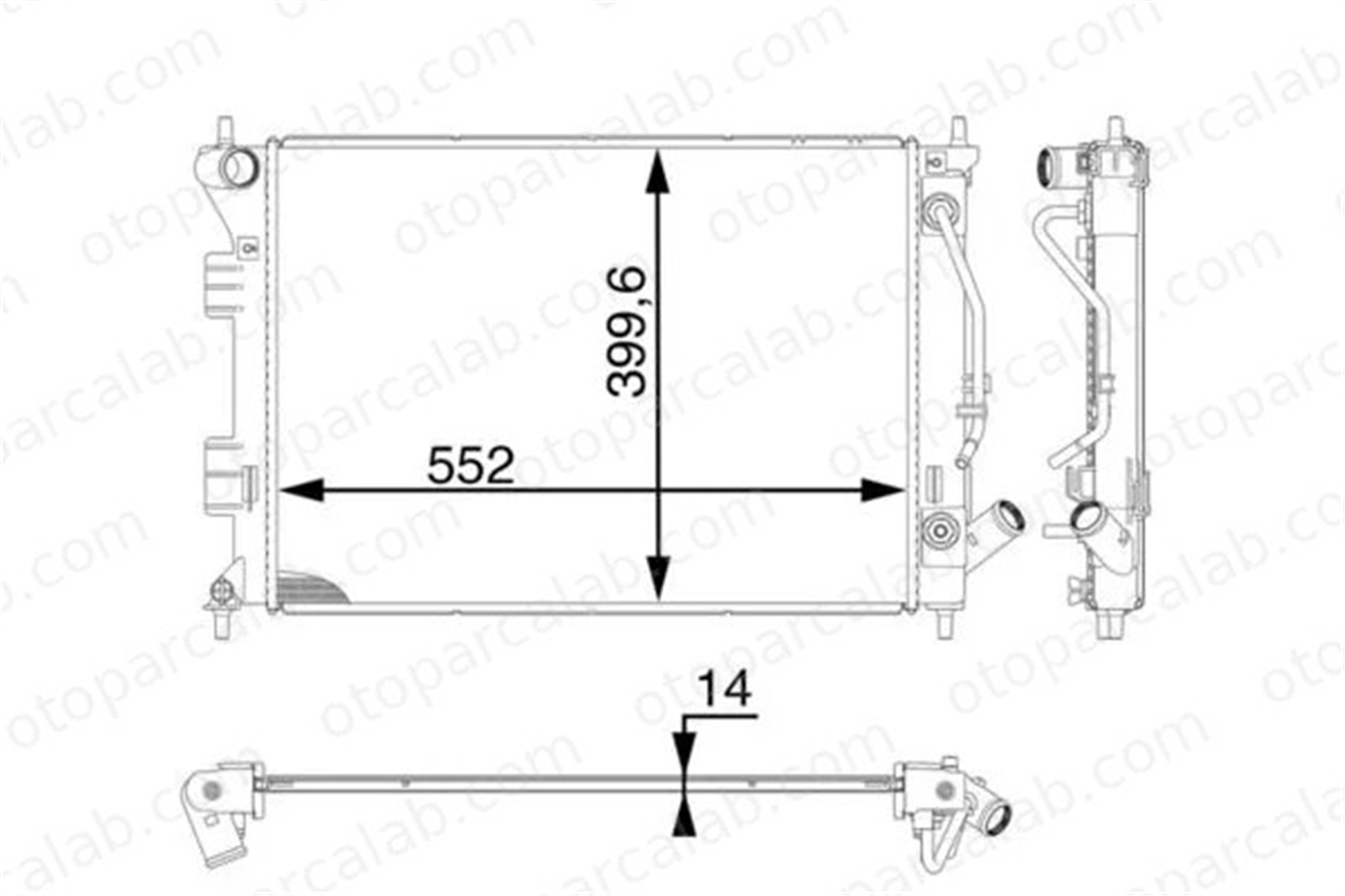 MAHLE CR 1976 000P Su Radyatörü HYUNDAI i30 i30 Station wagon MR212454 25310A6150