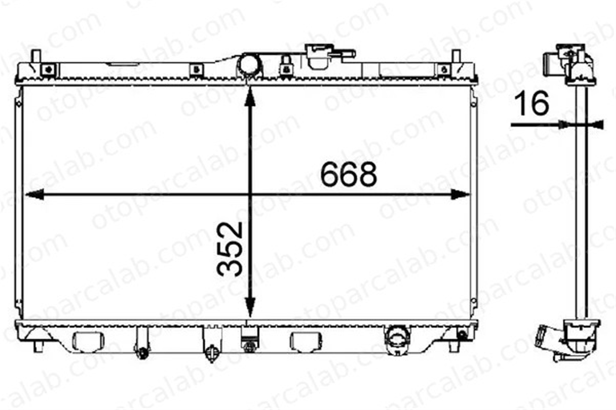 MAHLE CR 199 000S Su Radyatörü HONDA ACCORD V ACCORD IV 51790636 19010PT0J01