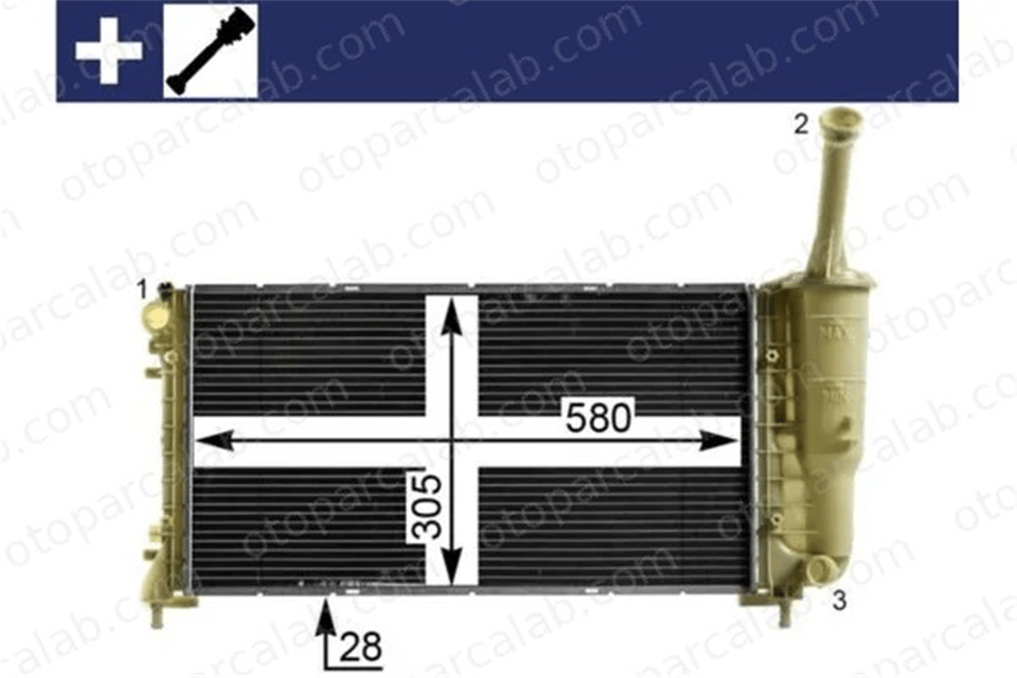 MAHLE CR 2010 000S Su Radyatörü LANCIA MUSA FIAT IDEA K2A115200 0K2A115200