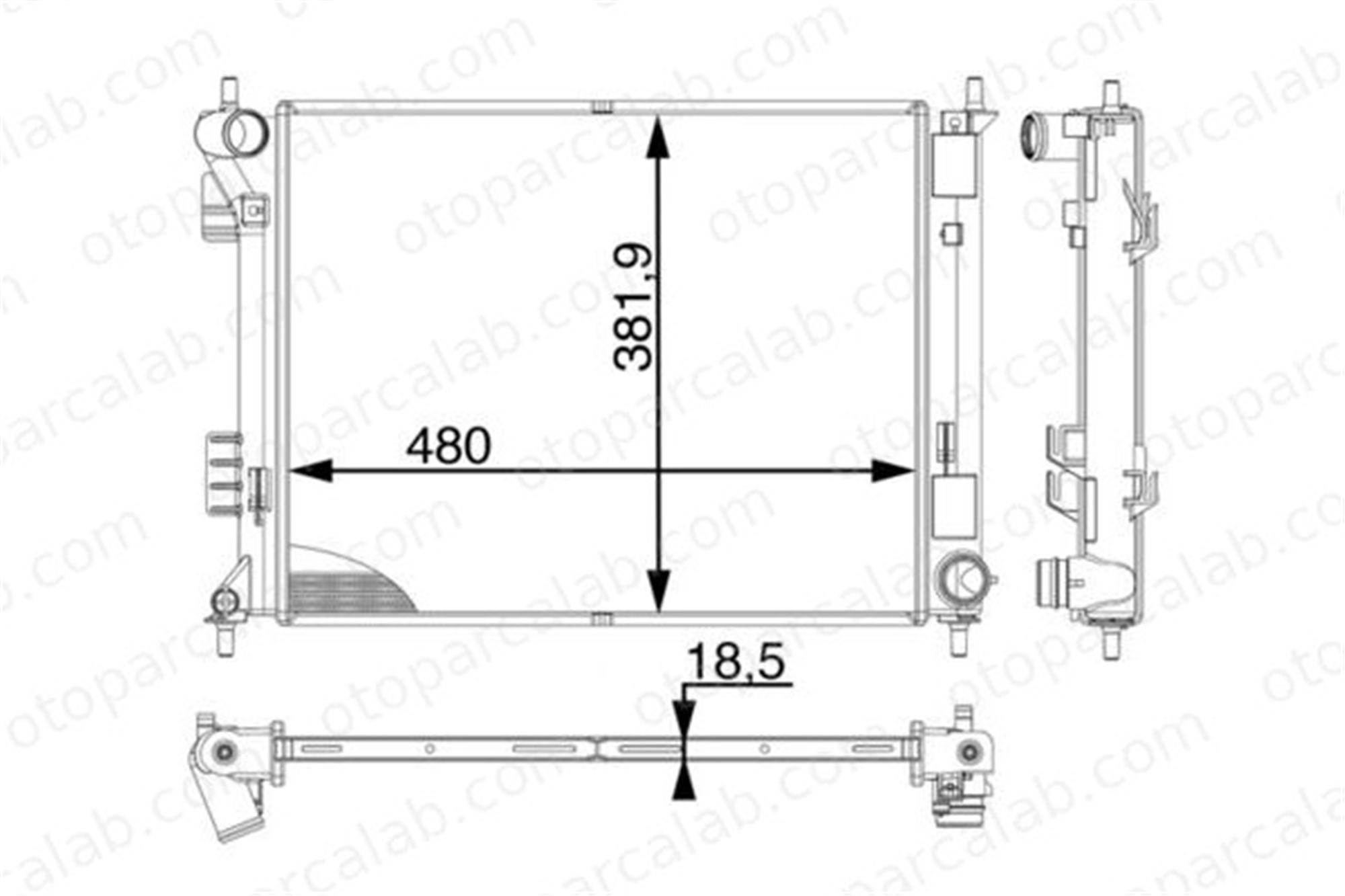 MAHLE CR 2018 000P Su Radyatörü HYUNDAI ix20 KIA VENGA 1300198 253101K050