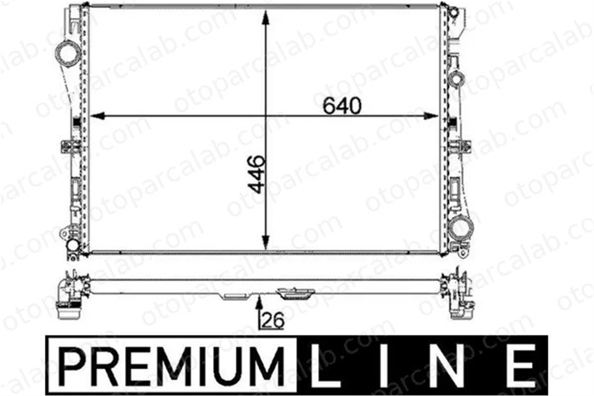 MAHLE CR 2101 000P Su Radyatörü MERCEDES-BENZ C-SERISI C-SERISI T-Model A0995007303 A0995002103