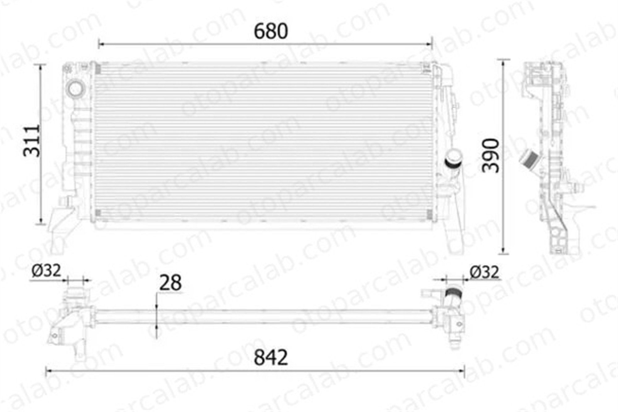 MAHLE CR 2311 000P Su Radyatörü BMW X1 MINI MINI COUNTRYMAN 17117635620 7635620