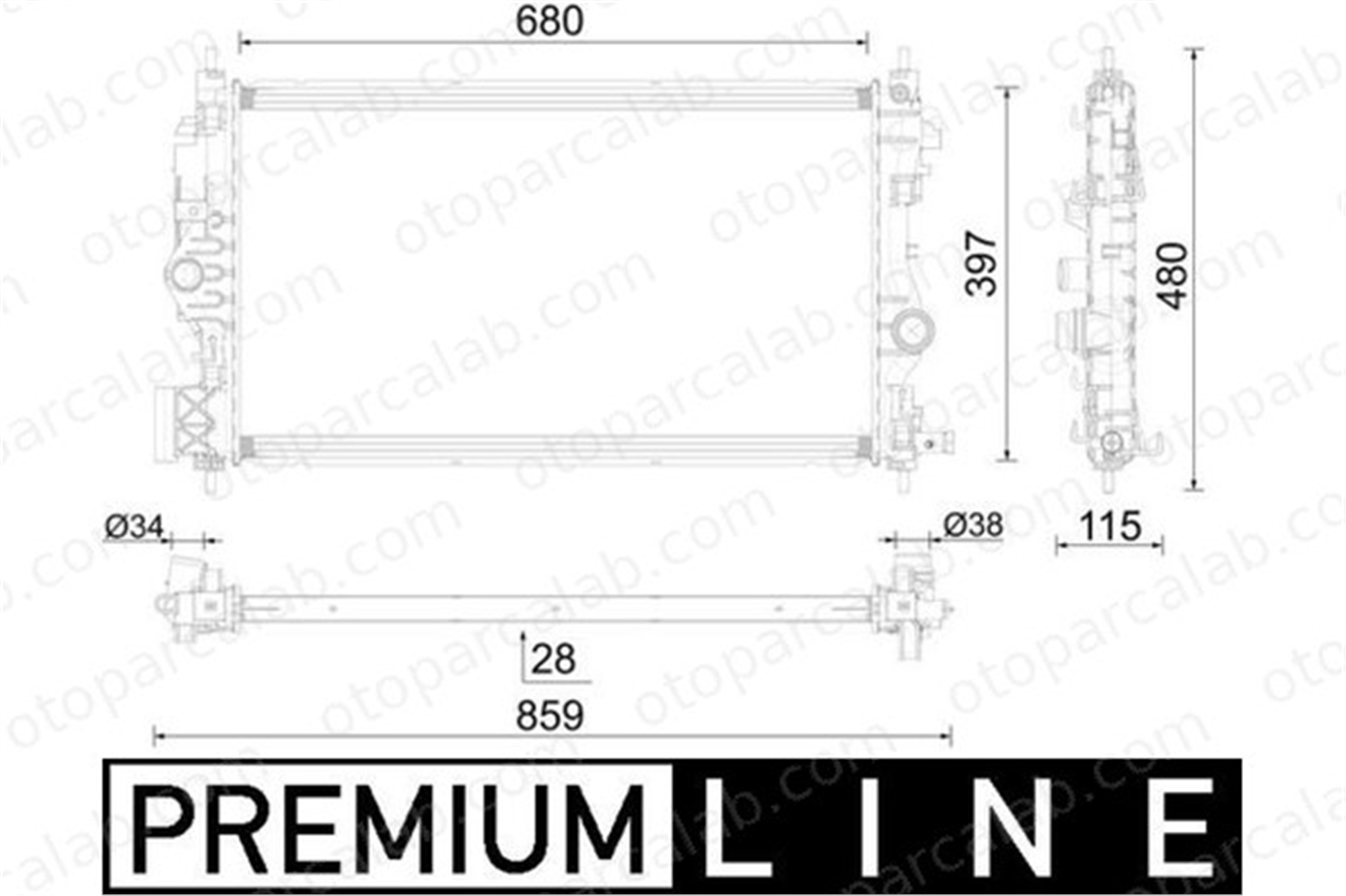 MAHLE CR 2590 000P Su Radyatörü OPEL ZAFIRA TOURER C ASTRA J GTC CR2590000P 13480872