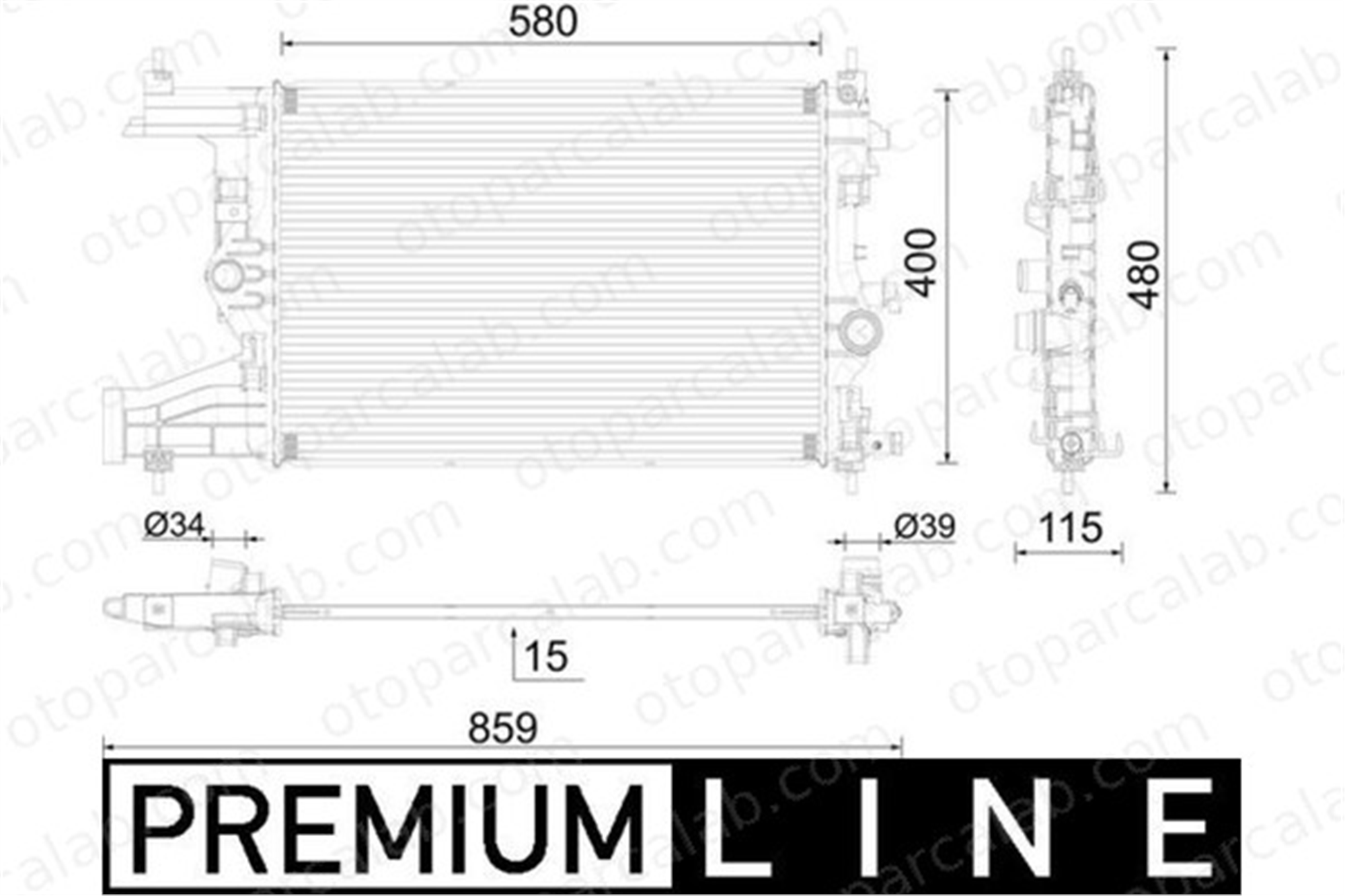 MAHLE CR 2595 000P Su Radyatörü OPEL ASTRA J ASTRA J GTC 39074662 1300299