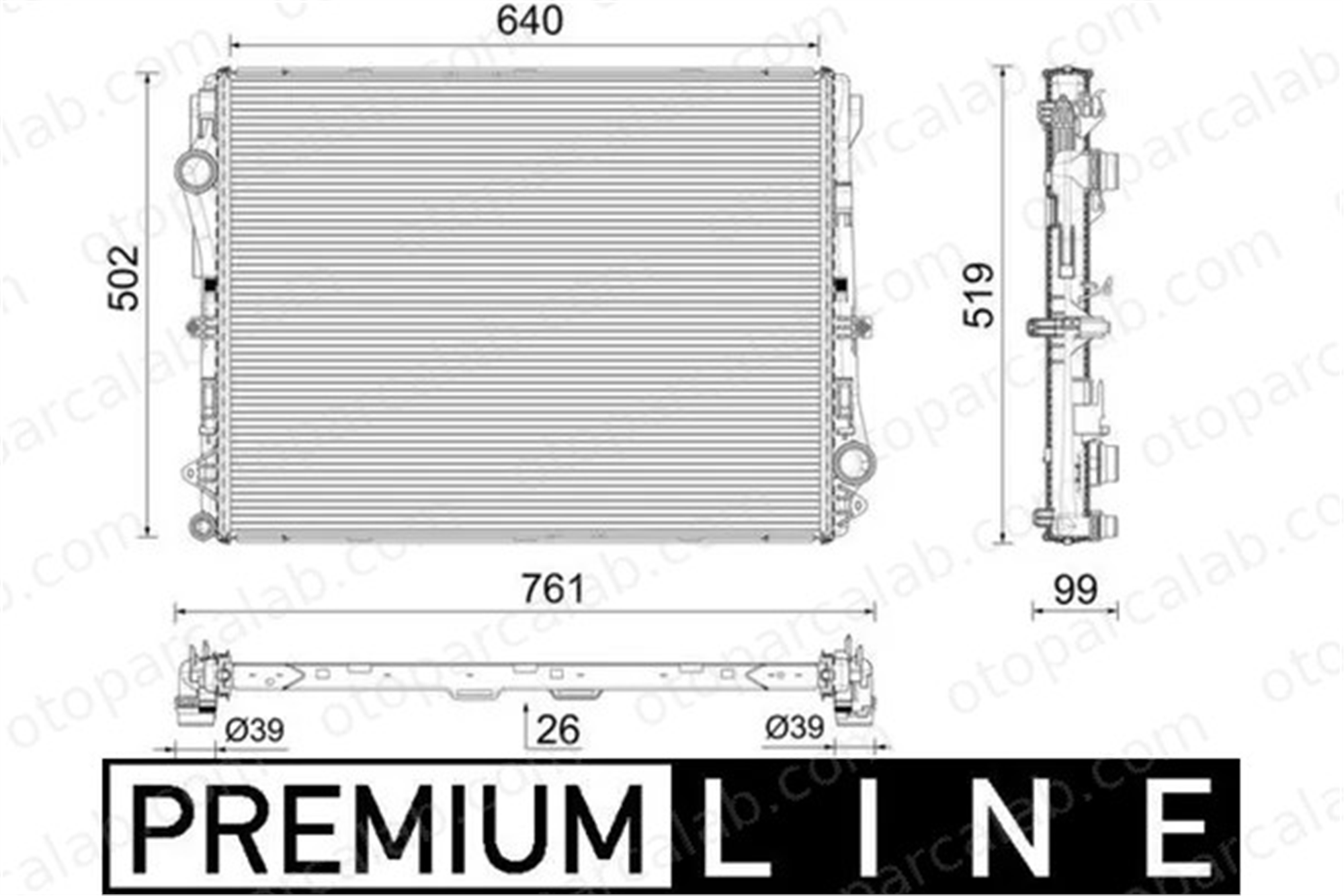 MAHLE CR 2604 000P Su Radyatörü MERCEDES-BENZ E-SERISI E-SERISI Cabrio A0995001803 A0995006901