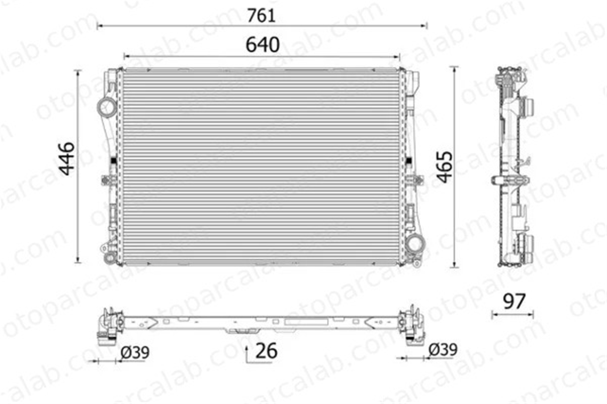 MAHLE CR 2640 001P Su Radyatörü MERCEDES-BENZ C-SERISI C-SERISI Cabrio CR2640001P A0995001703