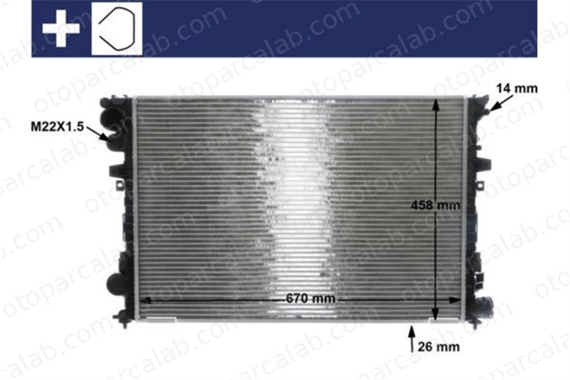 MAHLE CR 587 000S Su Radyatörü CITROËN JUMPY JUMPY Panelvan/Van K130202 1482543080