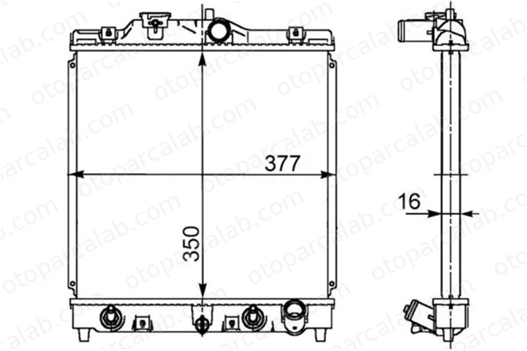 MAHLE CR 611 000S Su Radyatörü HONDA CIVIC V Sedan CIVIC V Coupe 1640074500 19010P03901