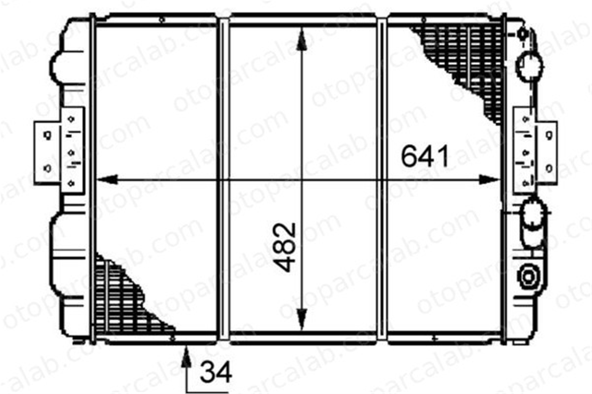 MAHLE CR 633 000S Su Radyatörü IVECO DAILY II Panelvan/Van DAILY II Platform şasi 1726085 1726089