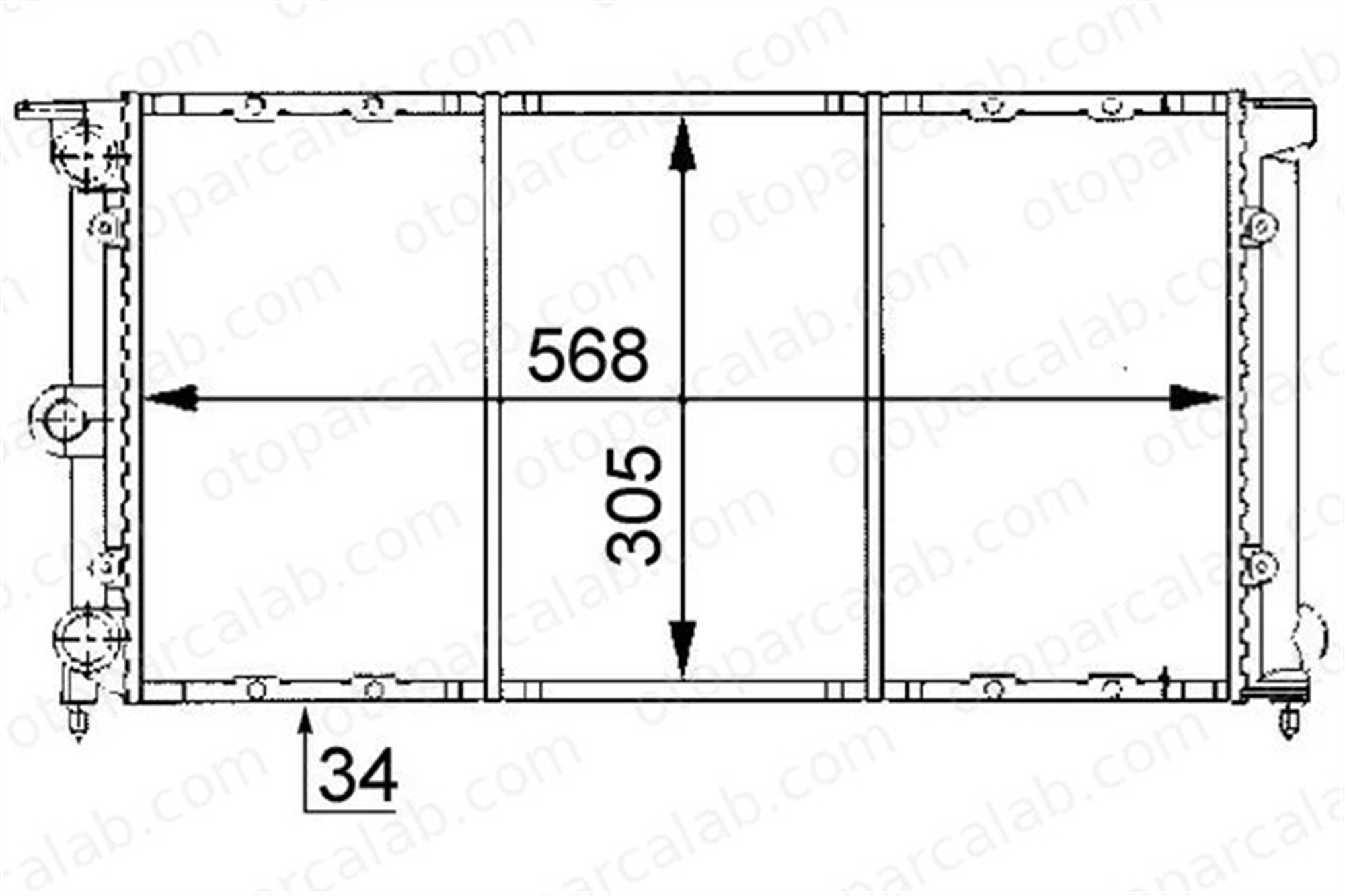 MAHLE CR 737 000S Su Radyatörü VW PASSAT B2 PASSAT B2 Variant 8W0121251H 321121253AB