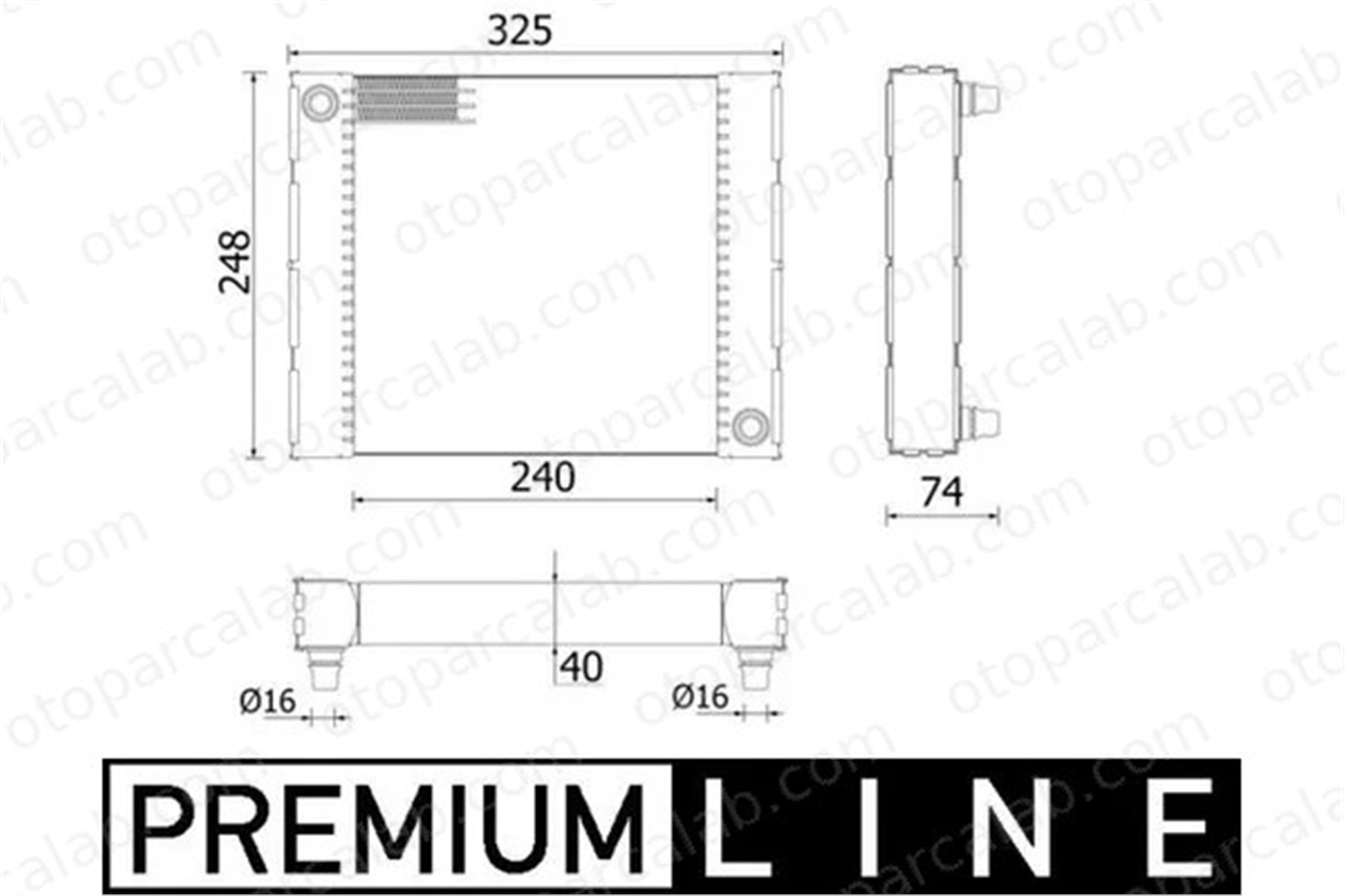 MAHLE CR 958 000P Su Radyatörü ALPINA B7 BMW 5 1300160 1300221