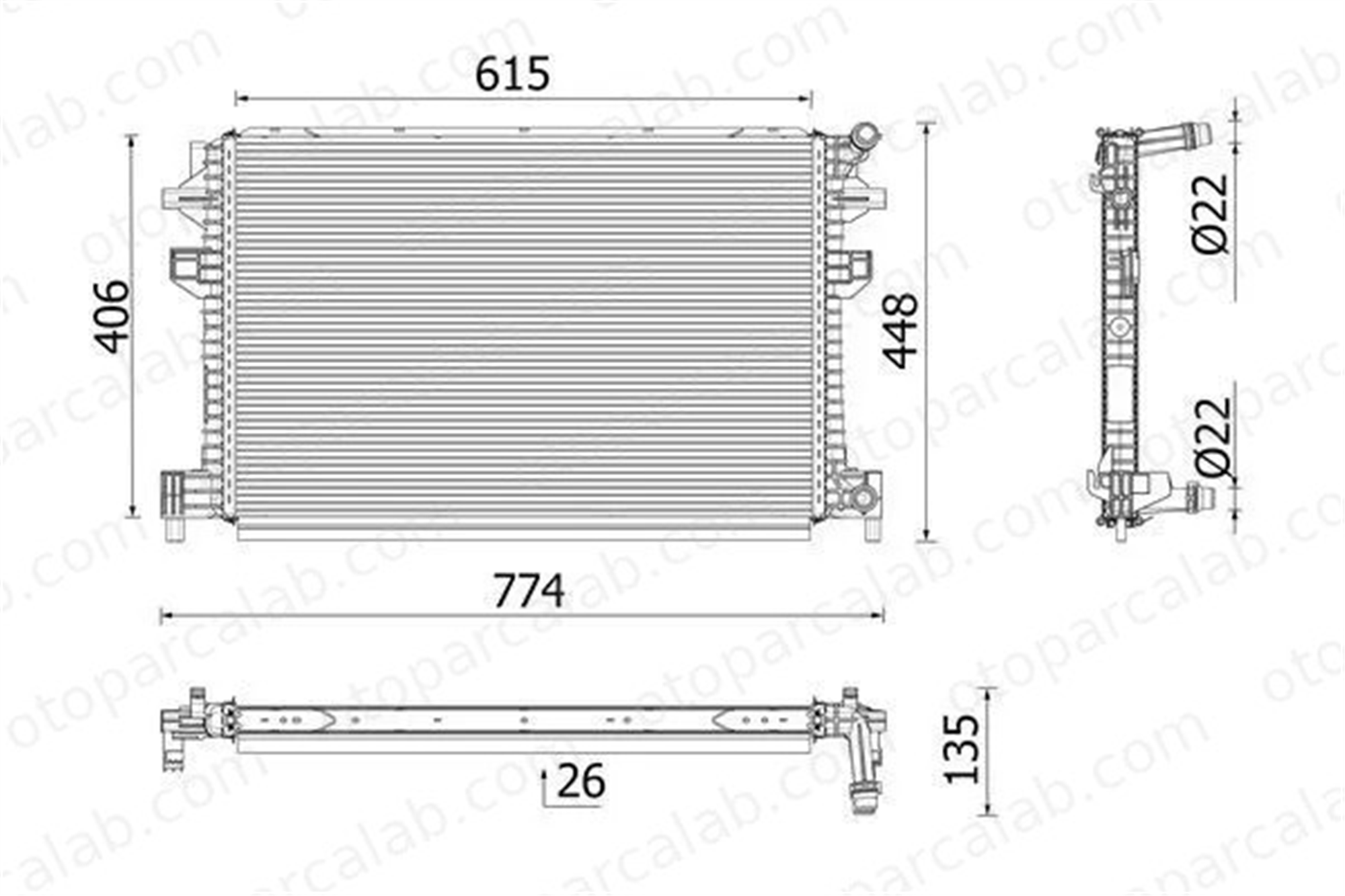 MAHLE CR 959 001P Su Radyatörü AUDI A3 Sportback VW TIGUAN CR959001P 5Q0121251FB